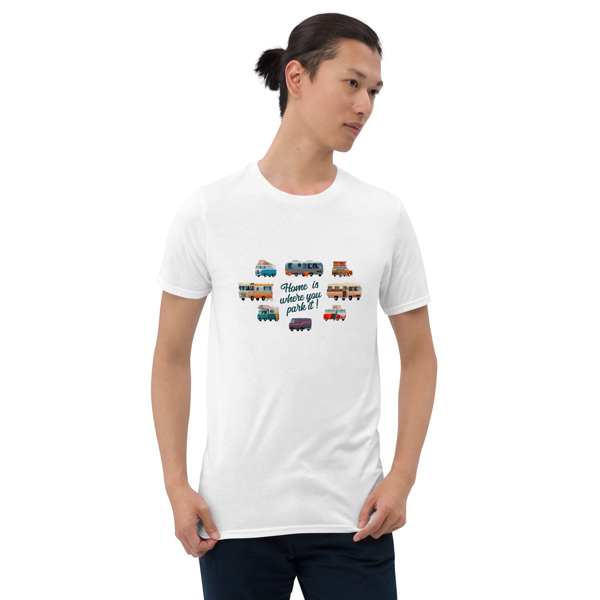 Softstyle Cotton T-Shirt Square Vintage Campers