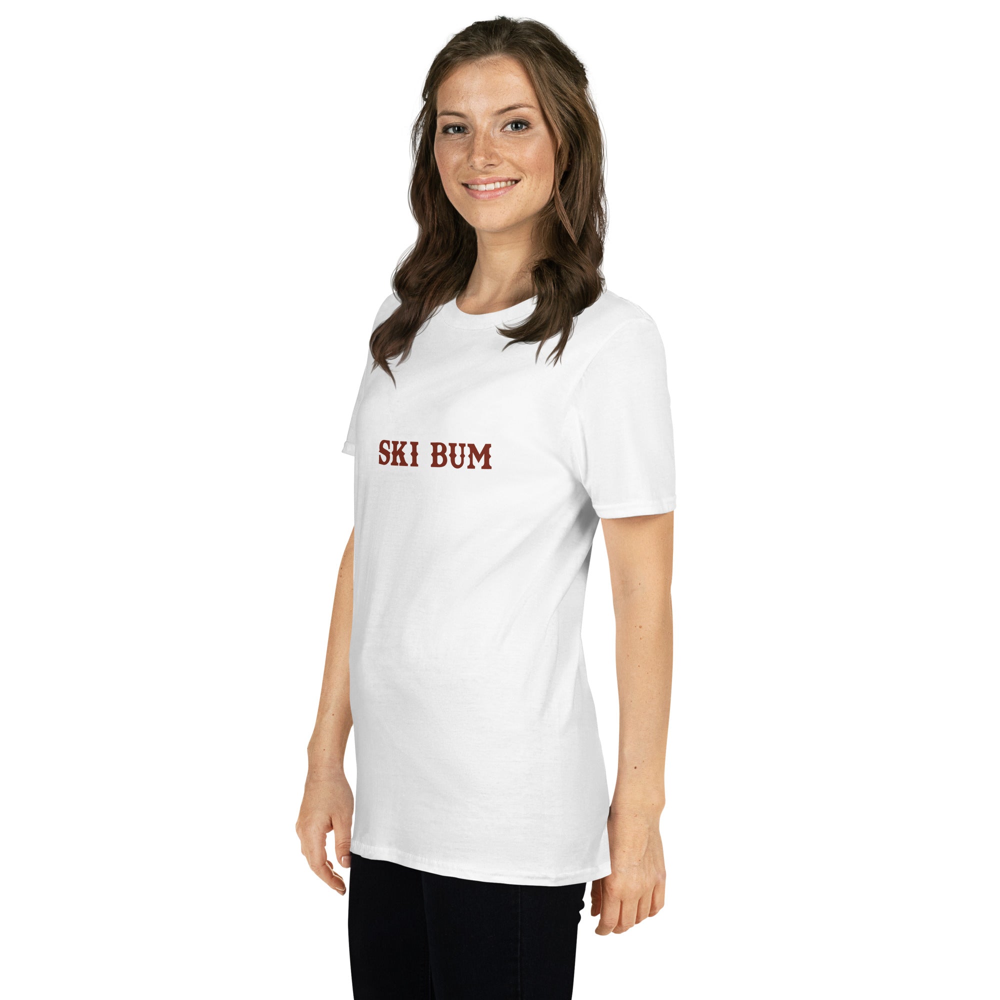 Softstyle Cotton T-Shirt Ski Bum dark text