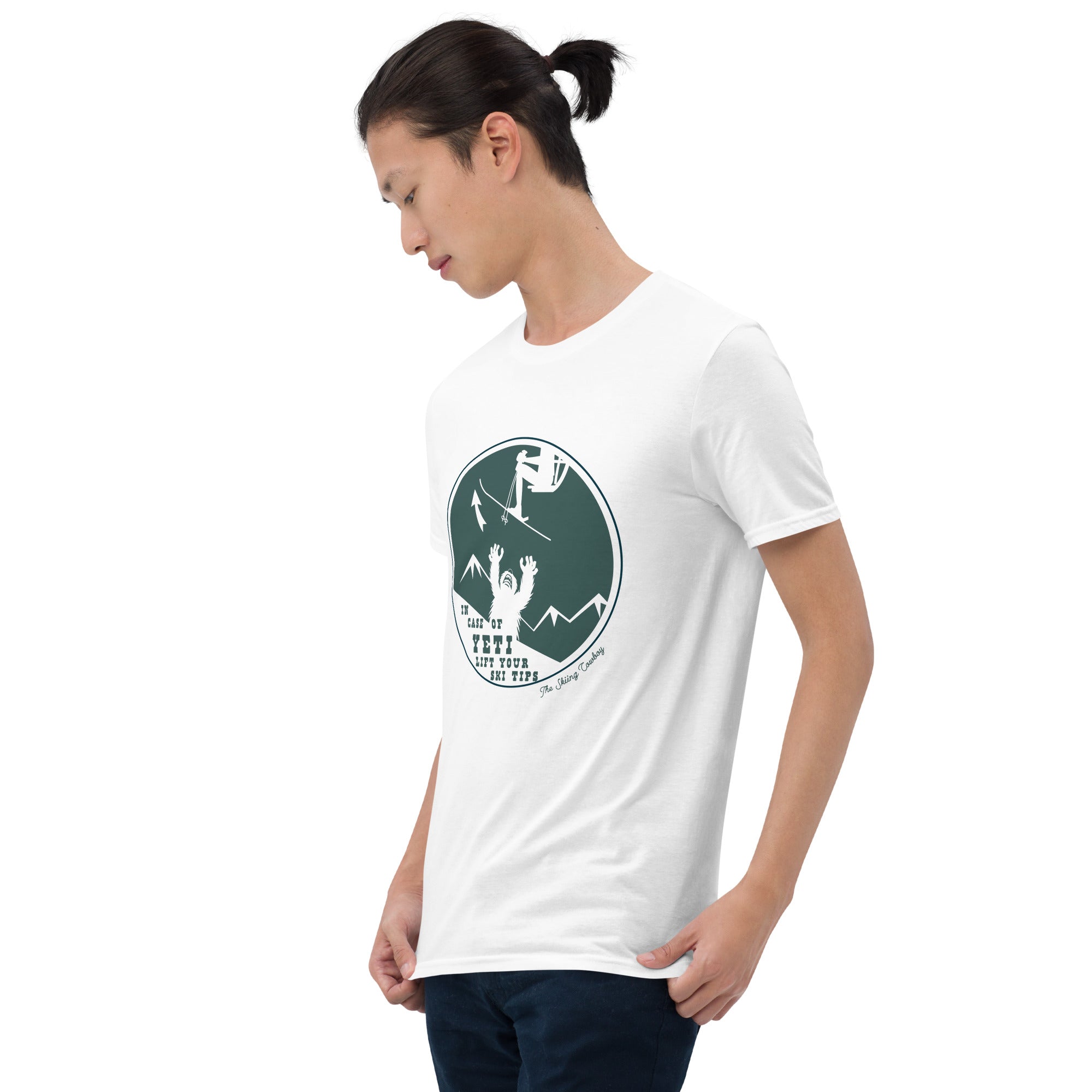 T-shirt softstyle en coton In case of Yeti, lift your ski tips