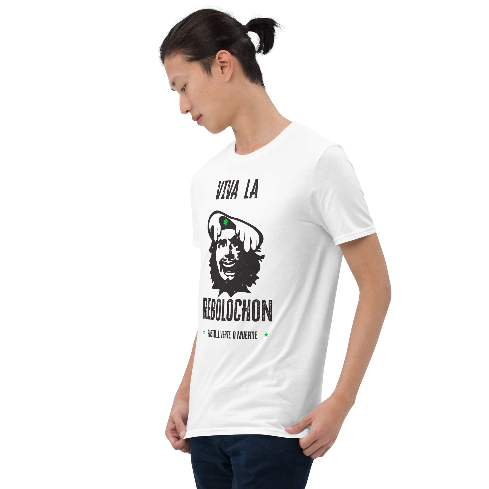 T-shirt softstyle en coton Le Che Savoyard Viva la Rebolochon Foncé