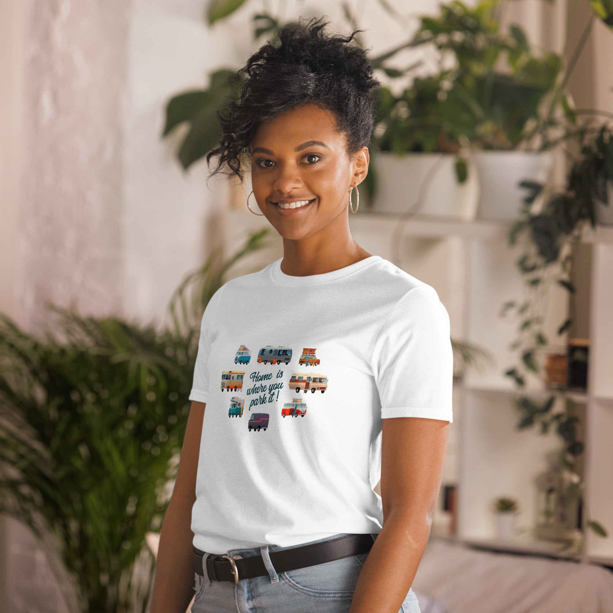 Softstyle Cotton T-Shirt Square Vintage Campers
