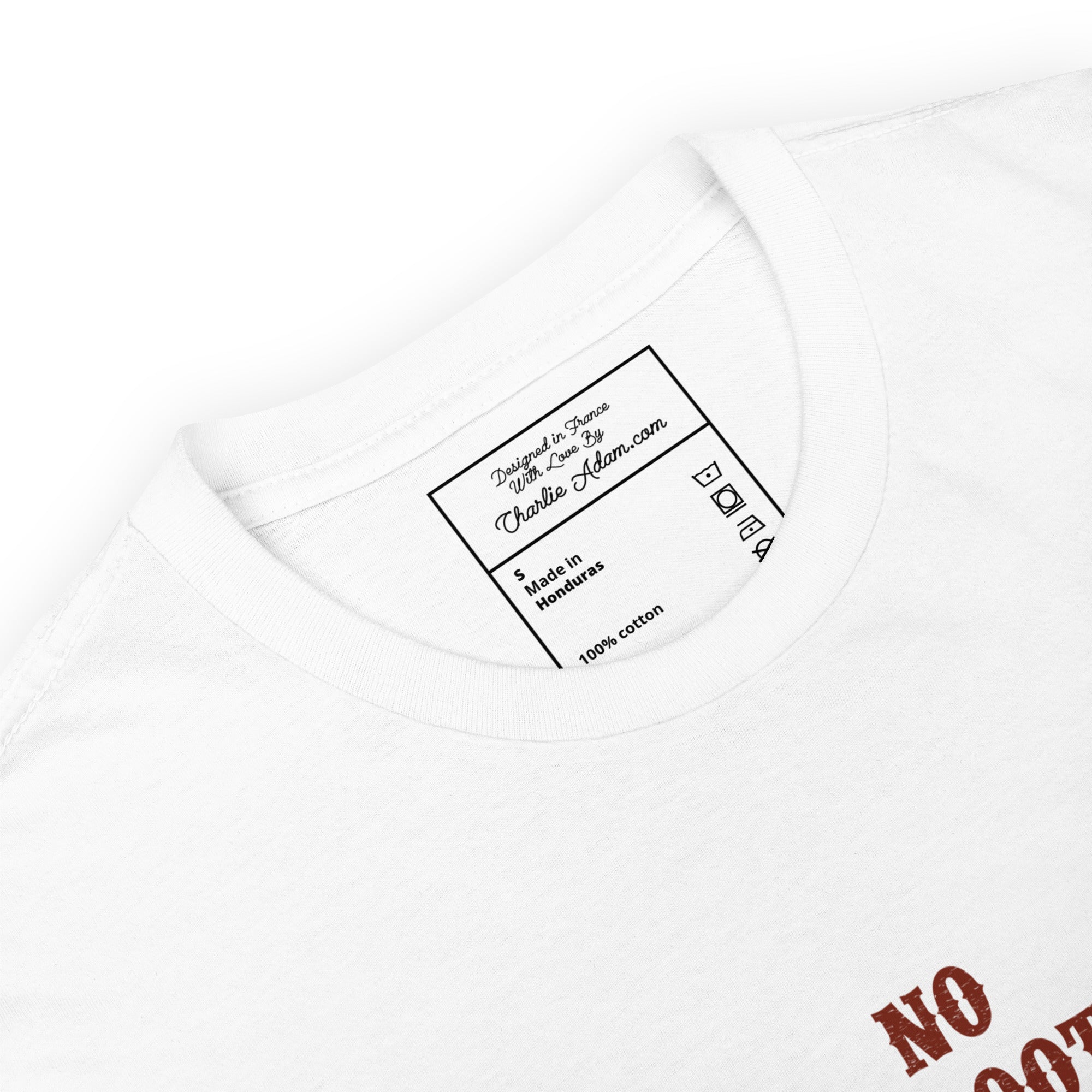 T-shirt softstyle en coton No Skiboots on Dancefloor sur fond clair