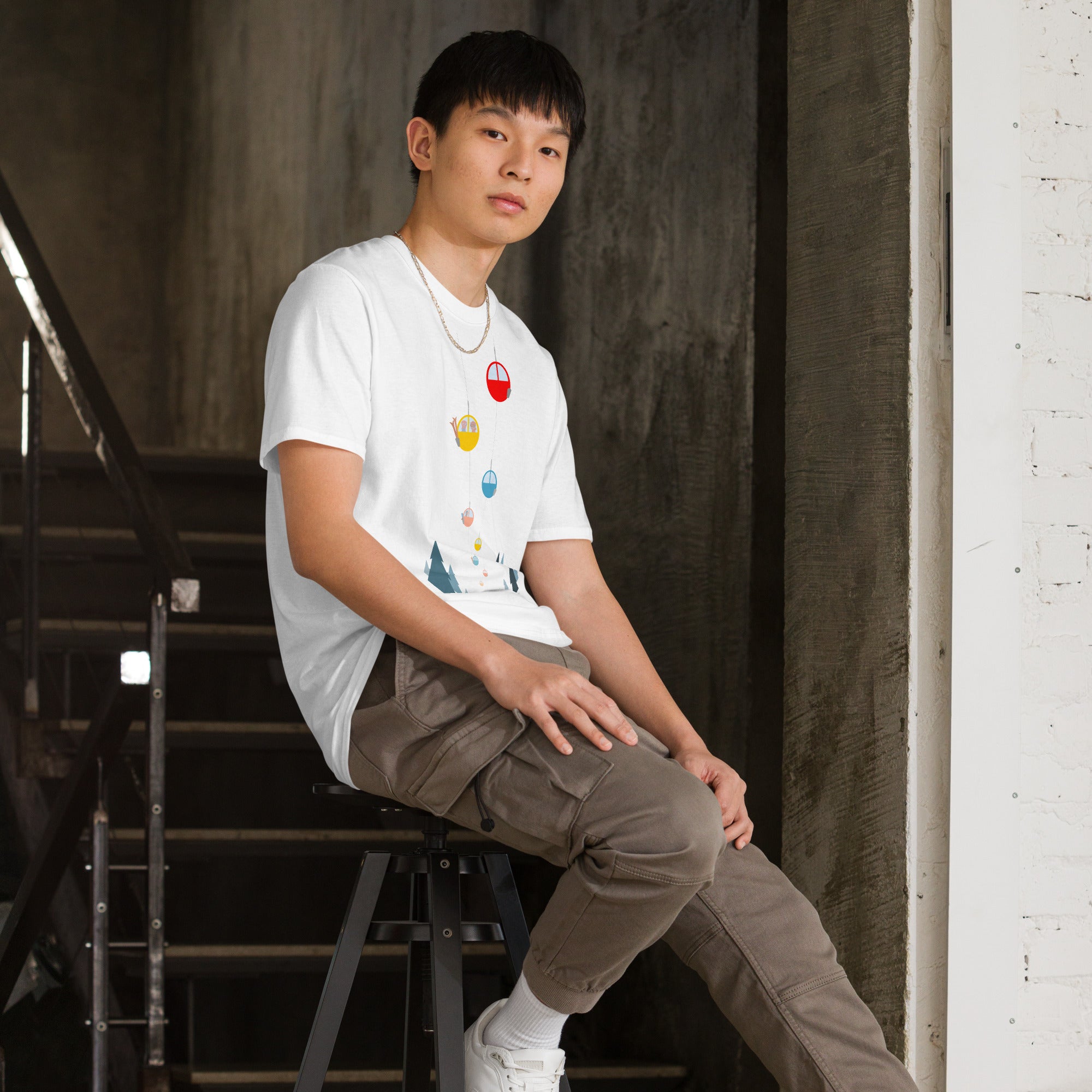 T-shirt softstyle en coton Gondolas in the mist