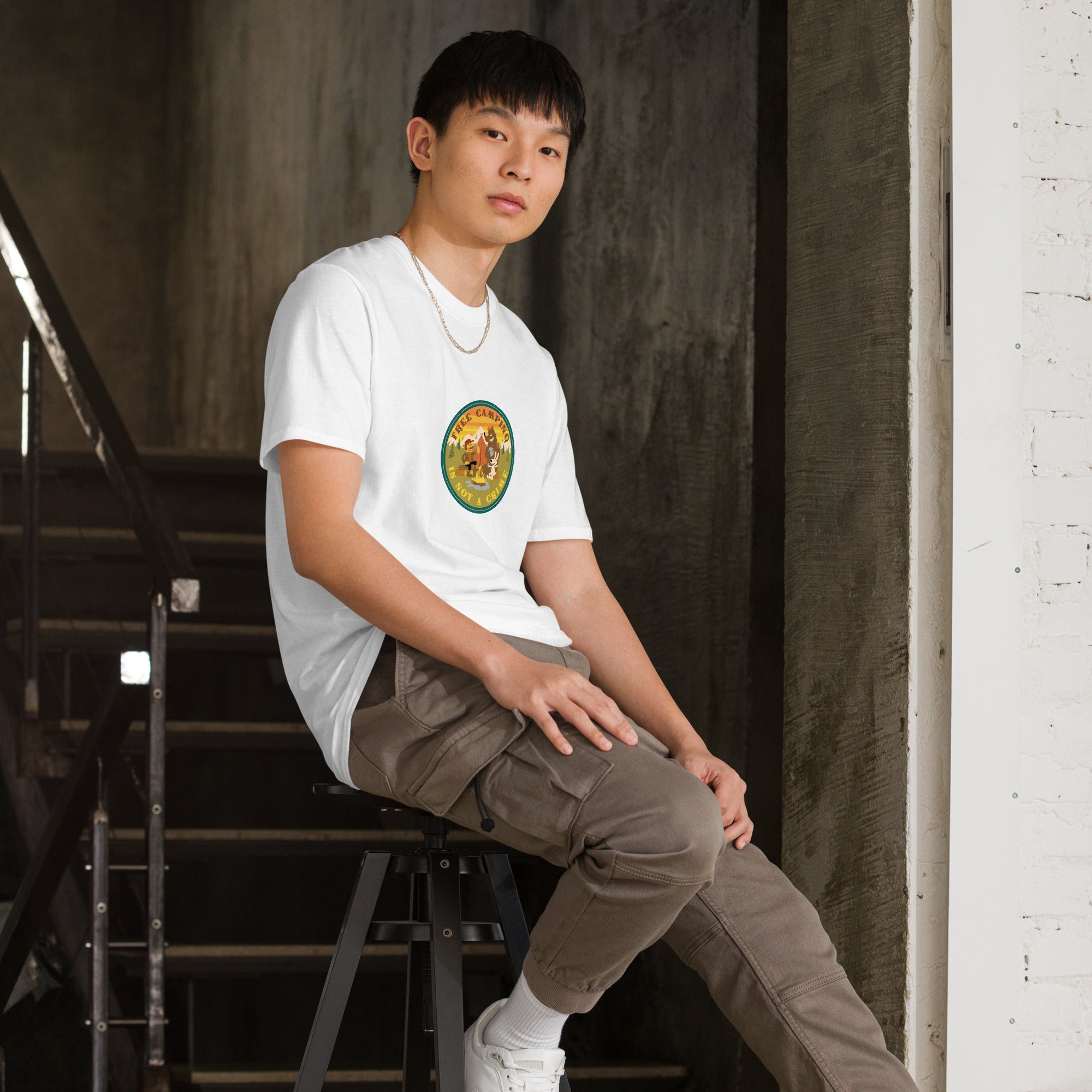 Softstyle Cotton T-Shirt Free camping is not a crime