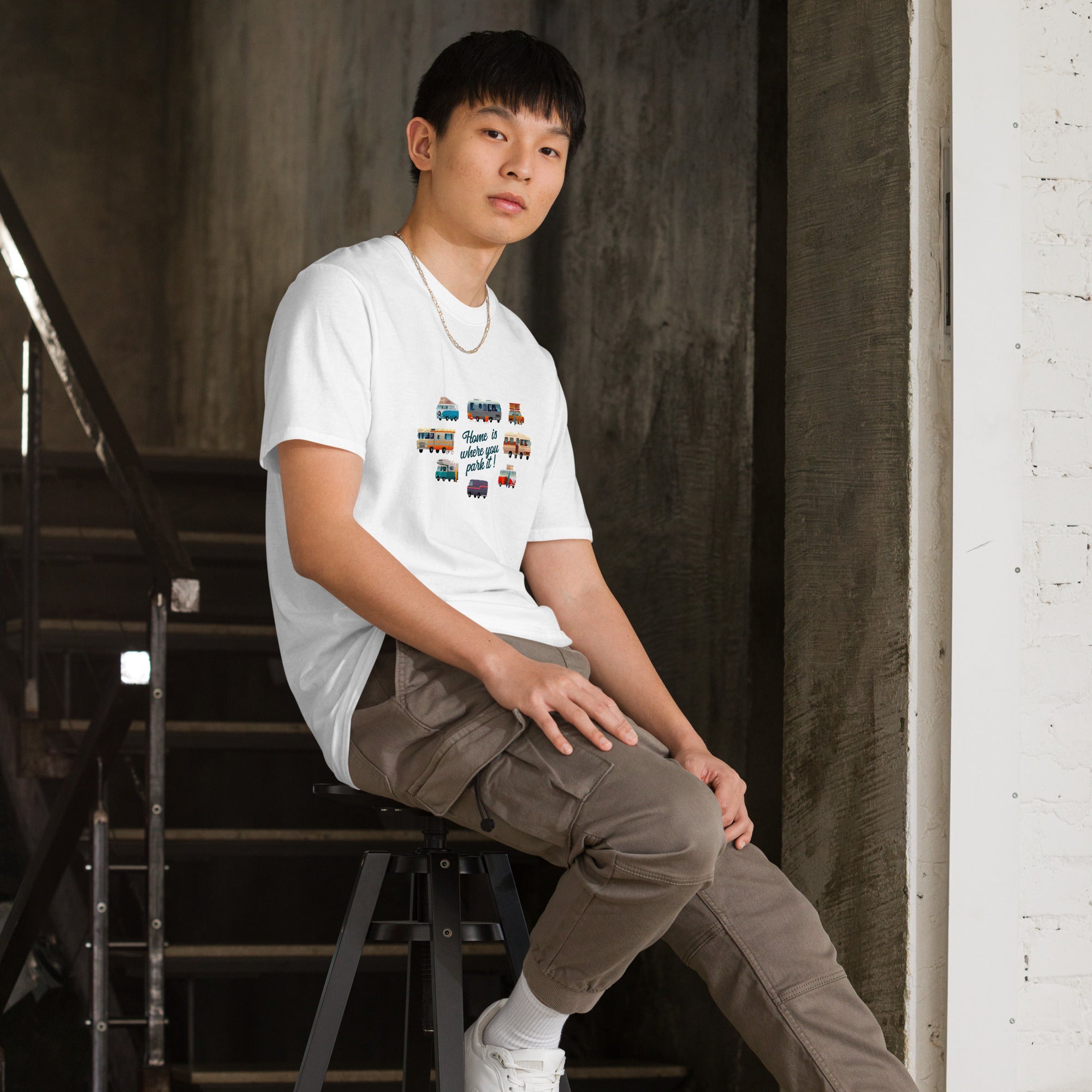 Softstyle Cotton T-Shirt Square Vintage Campers
