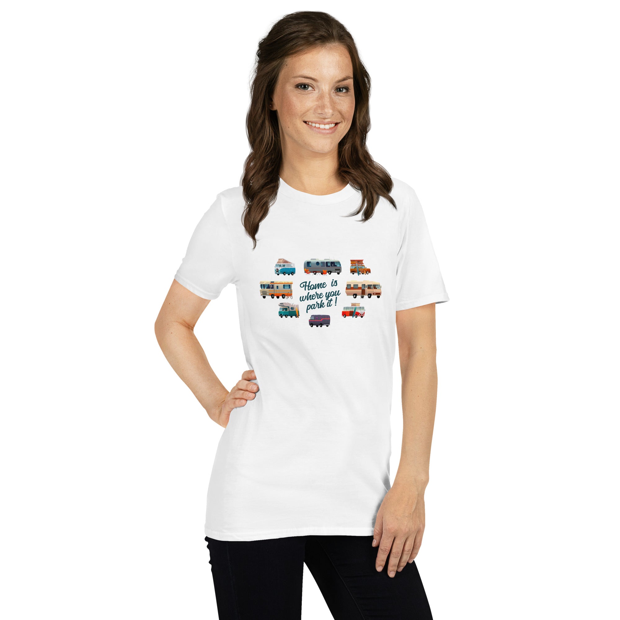 Softstyle Cotton T-Shirt Square Vintage Campers