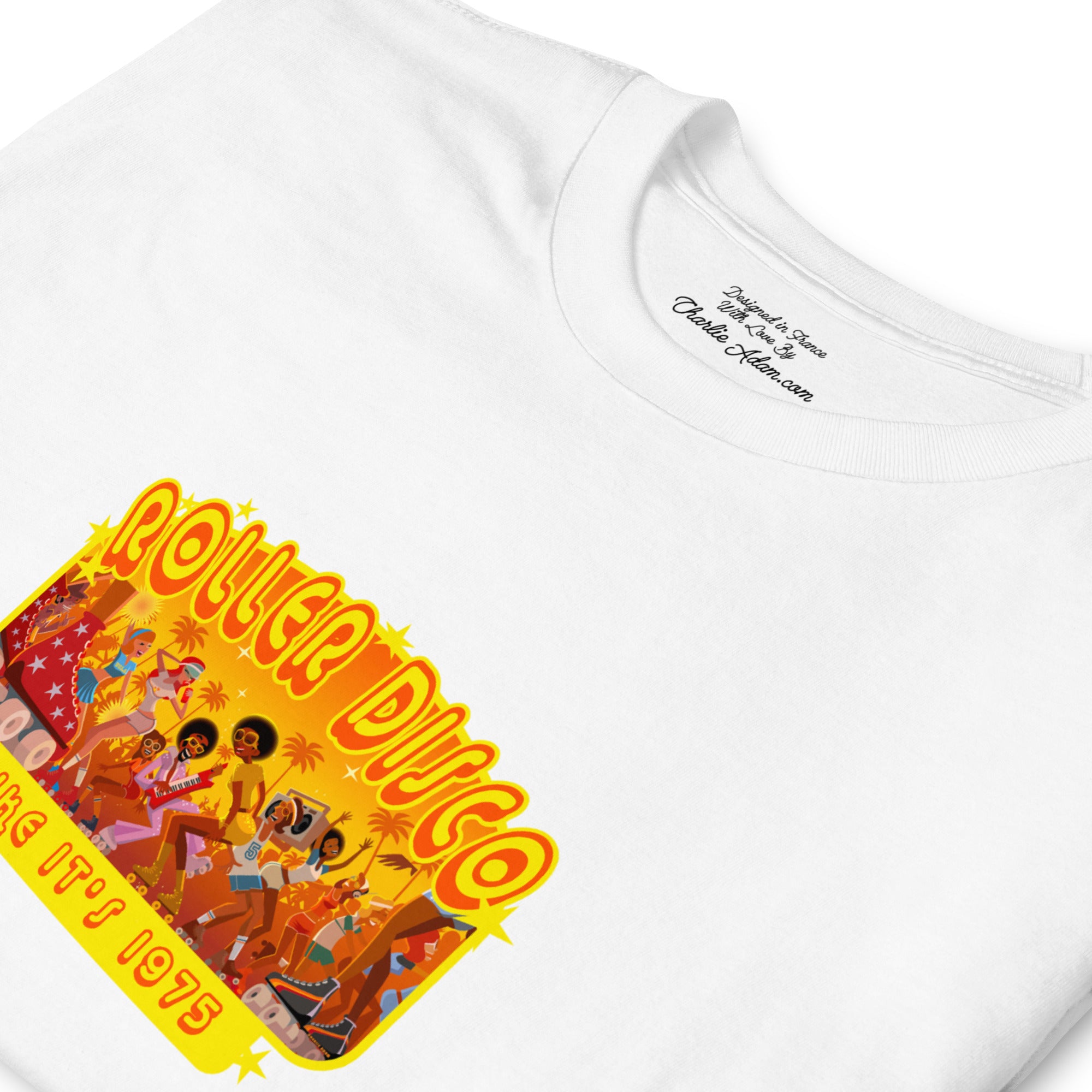T-shirt softstyle en coton Roller Disco 1975