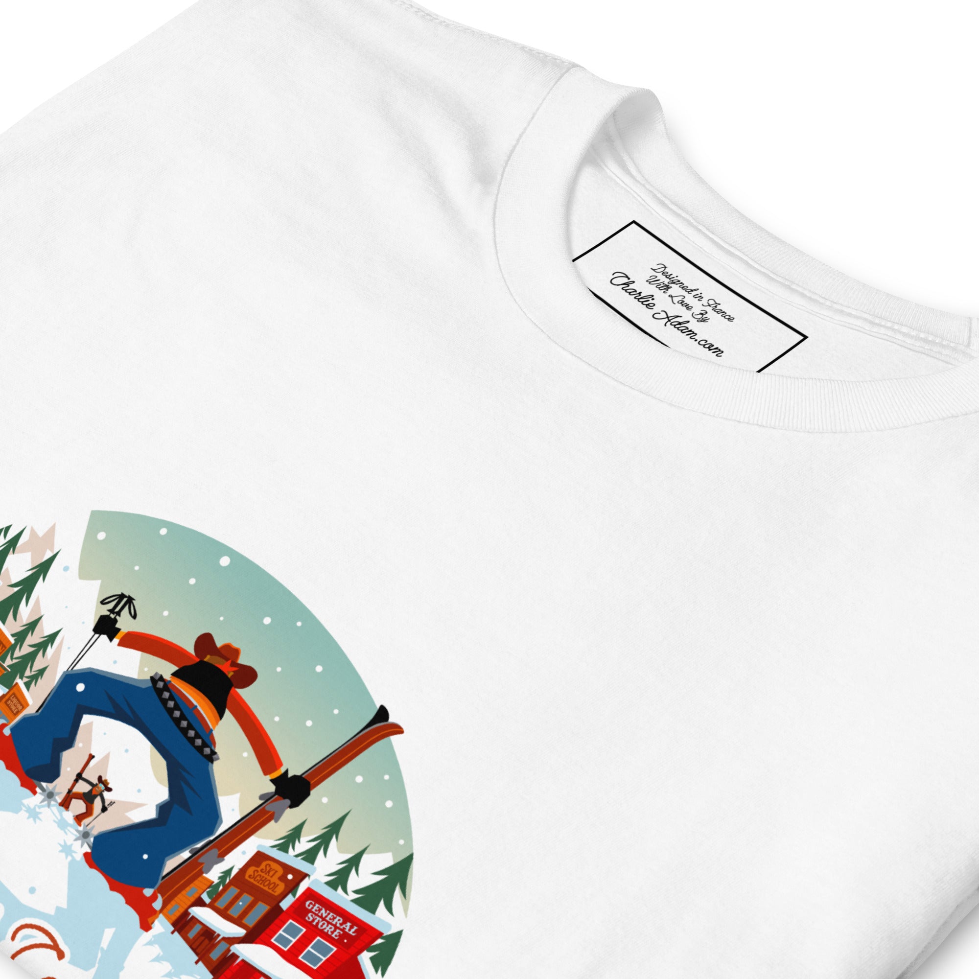 T-shirt softstyle en coton Ski Fight at OK Corral