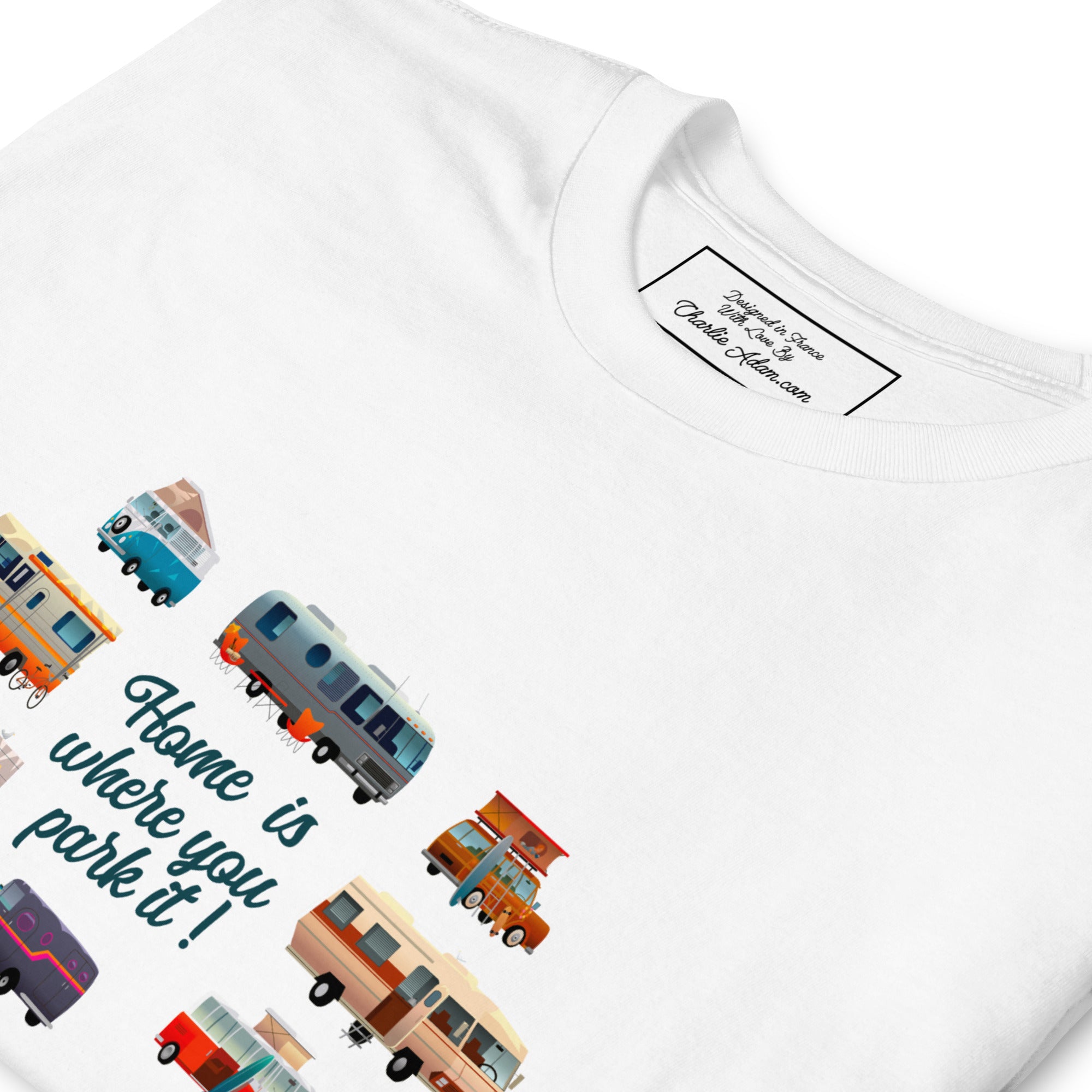 Softstyle Cotton T-Shirt Square Vintage Campers