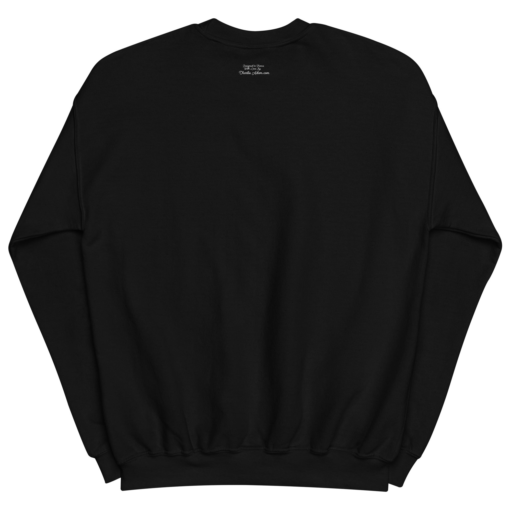 Unisex Sweatshirt Vespa Girl in St Tropez on dark colors