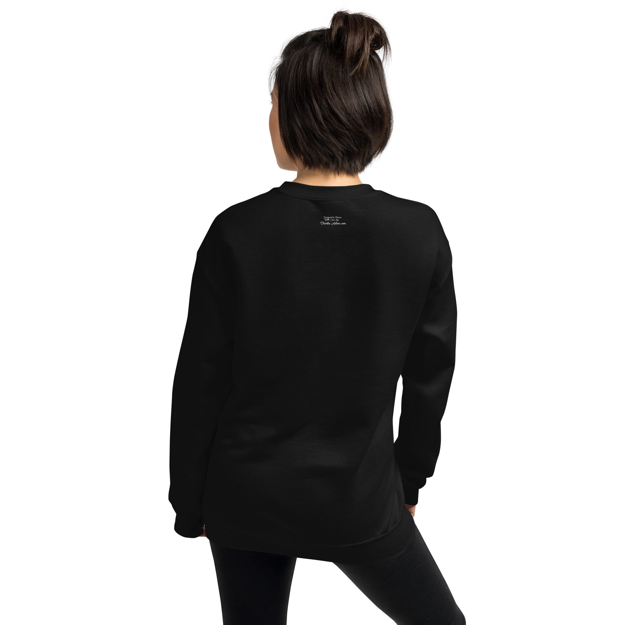 Unisex Sweatshirt Vespa Girl in St Tropez on dark colors