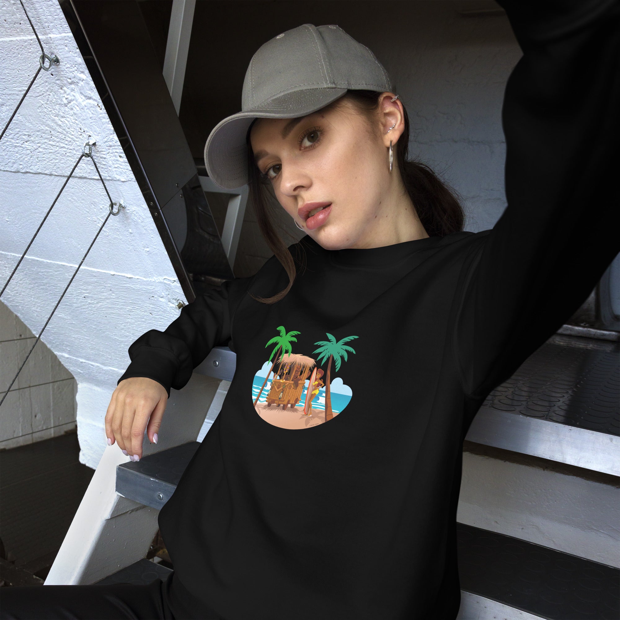 Unisex Sweatshirt Tiki Kombi on dark colors