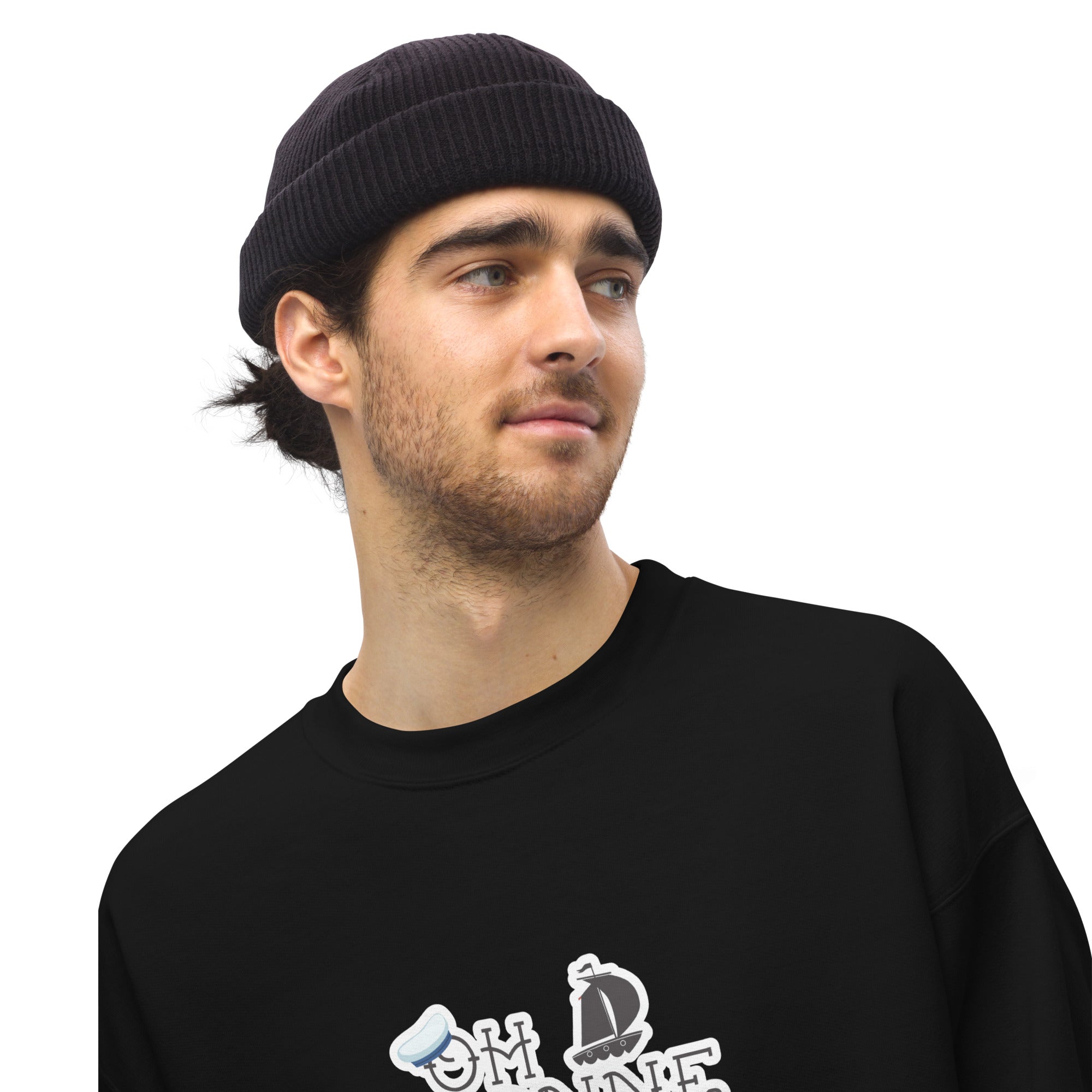 Sweat Unisexe à Col Rond Oh Bonne Mer 3 sur couleurs foncées