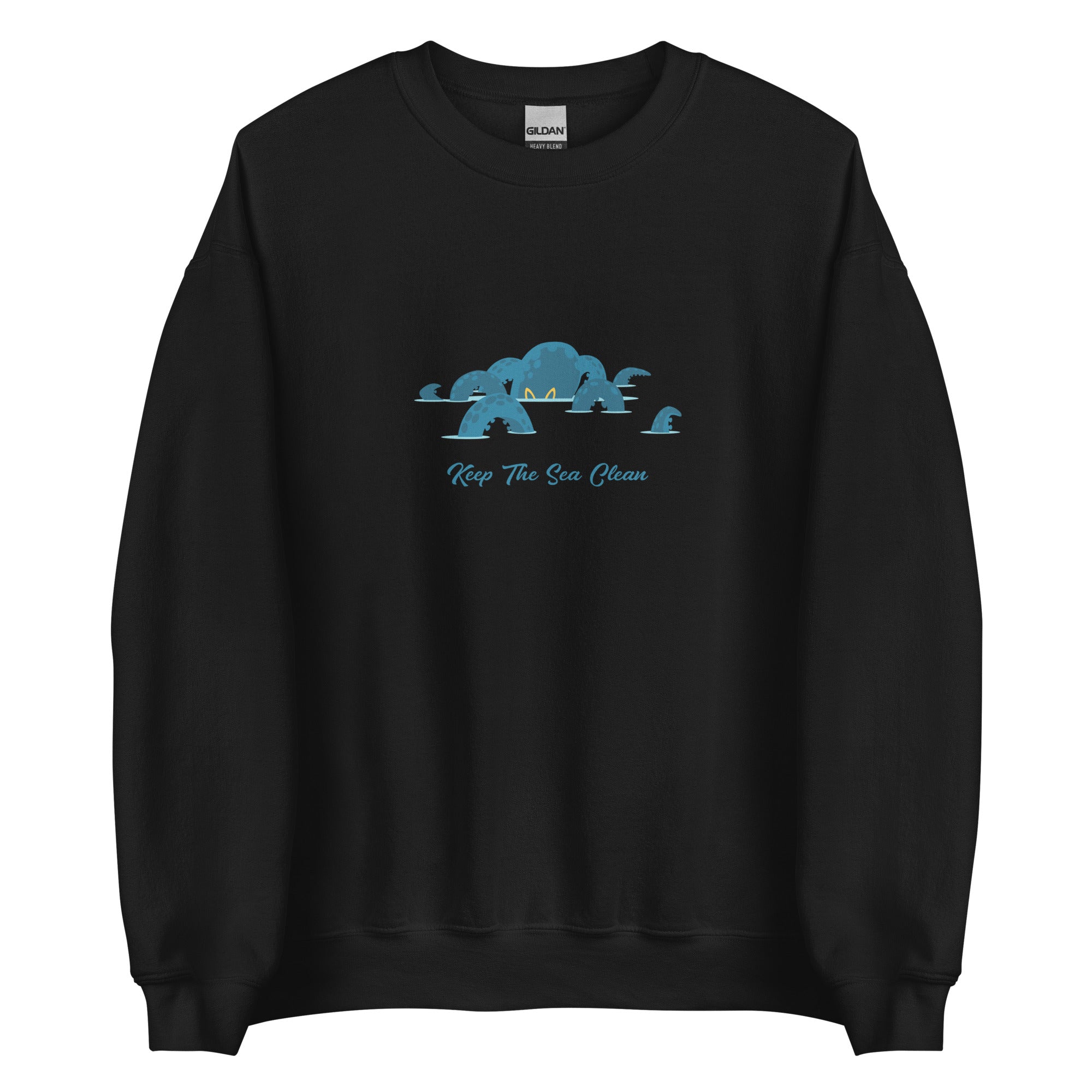 Unisex Sweatshirt Octopus Blue on dark colors