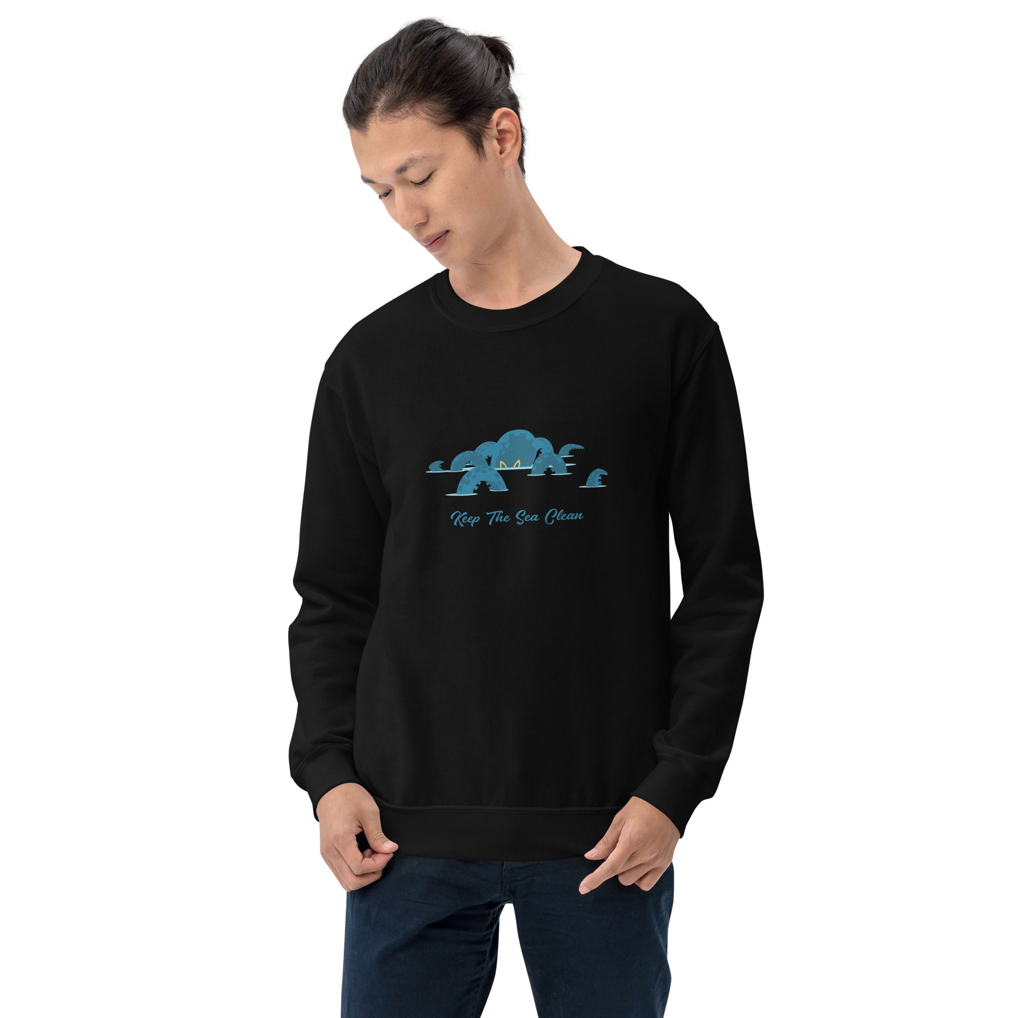 Unisex Sweatshirt Octopus Blue on dark colors