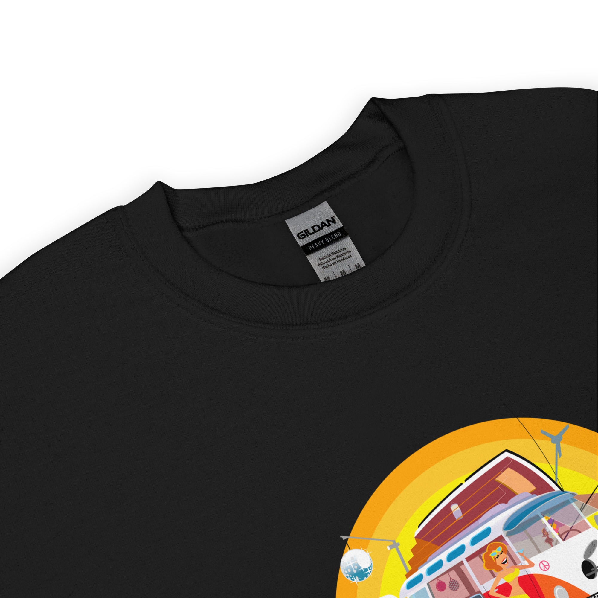 Sweat Unisexe à Col Rond Ultra Combi Home is where you park it sur couleurs foncées