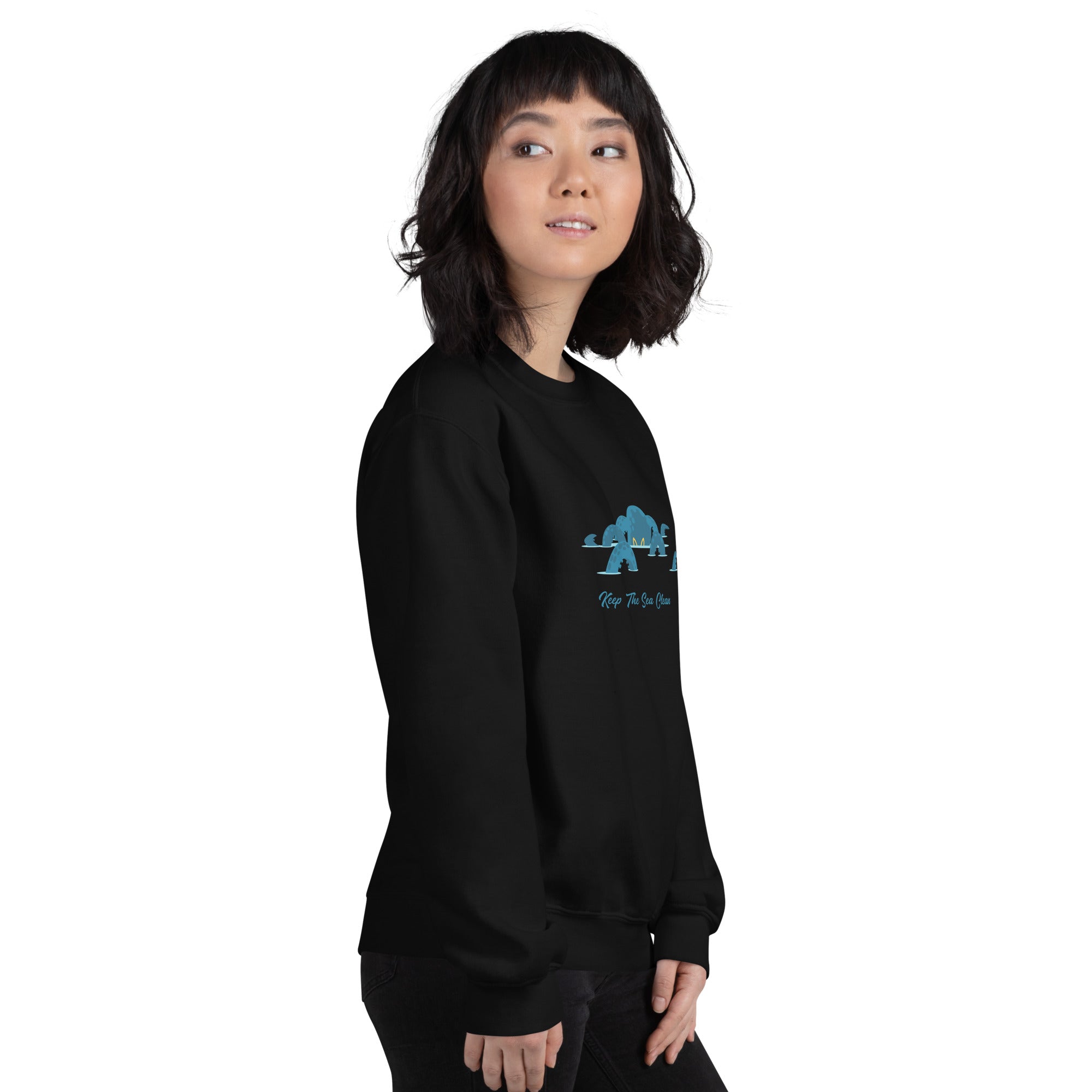 Unisex Sweatshirt Octopus Blue on dark colors