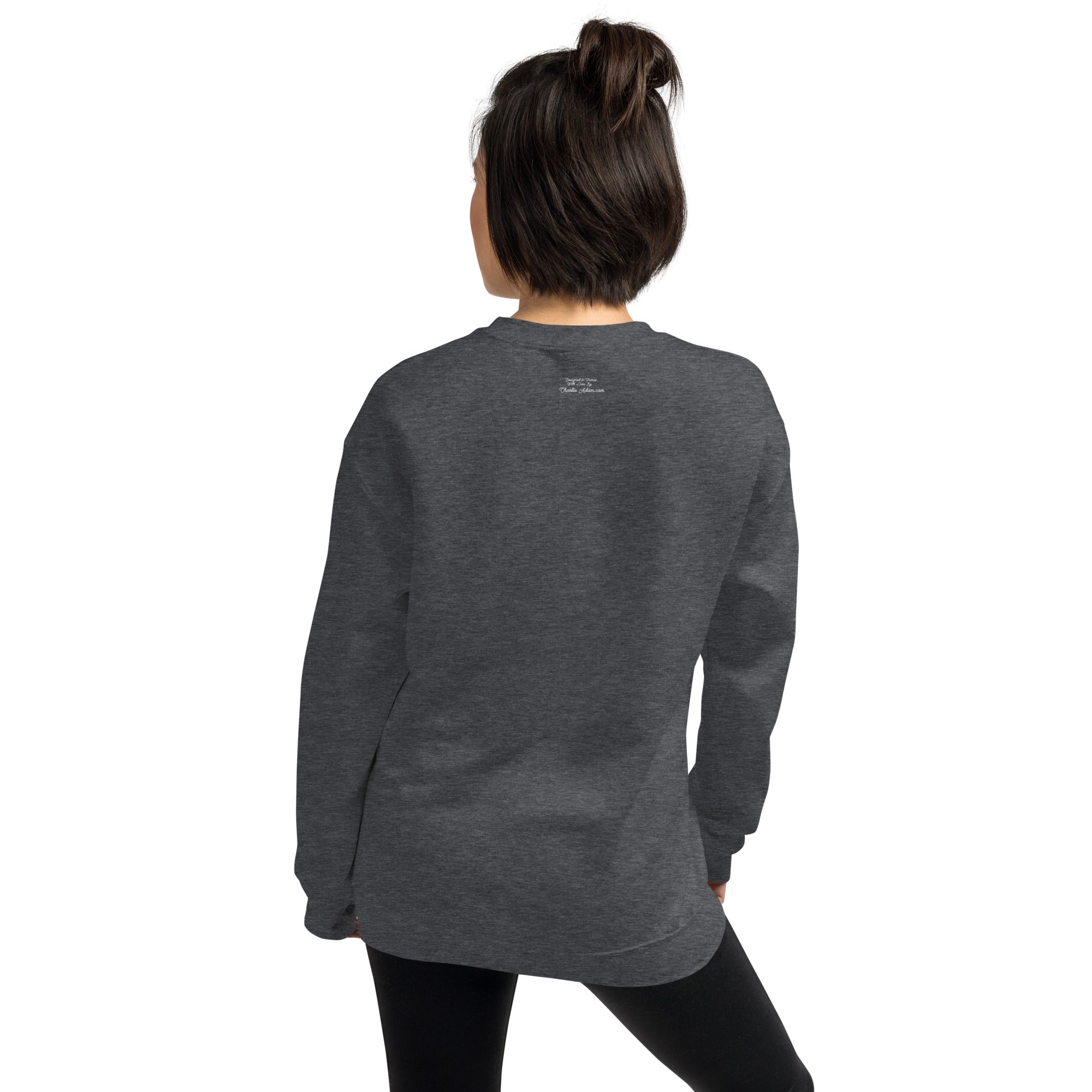 Unisex Sweatshirt Vespa Girl in St Tropez on dark colors