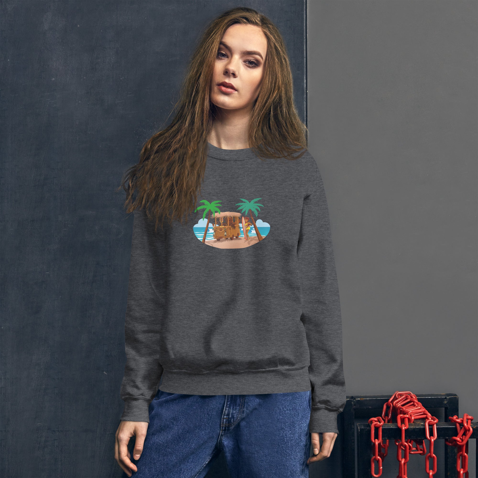 Unisex Sweatshirt Tiki Kombi on dark colors