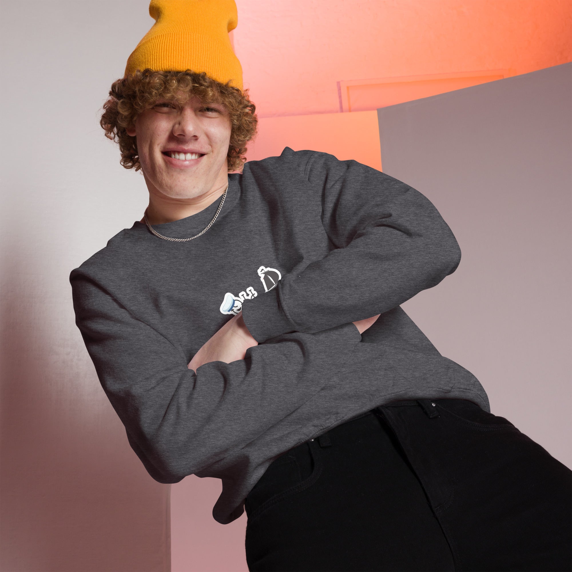 Sweat Unisexe à Col Rond Oh Bonne Mer 3 sur couleurs foncées