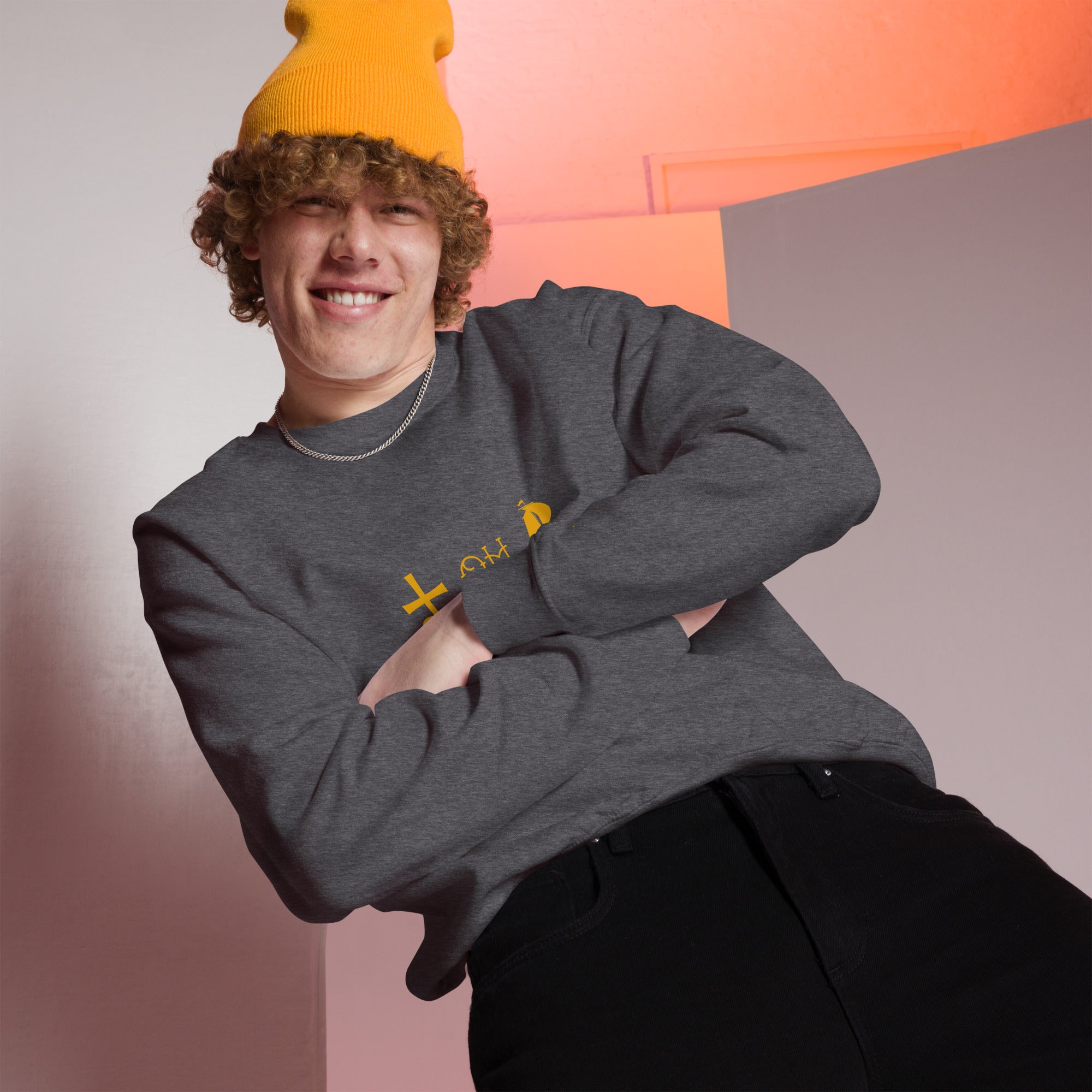 Sweat Unisexe à Col Rond Oh Bonne Mer 2 sur couleurs foncées