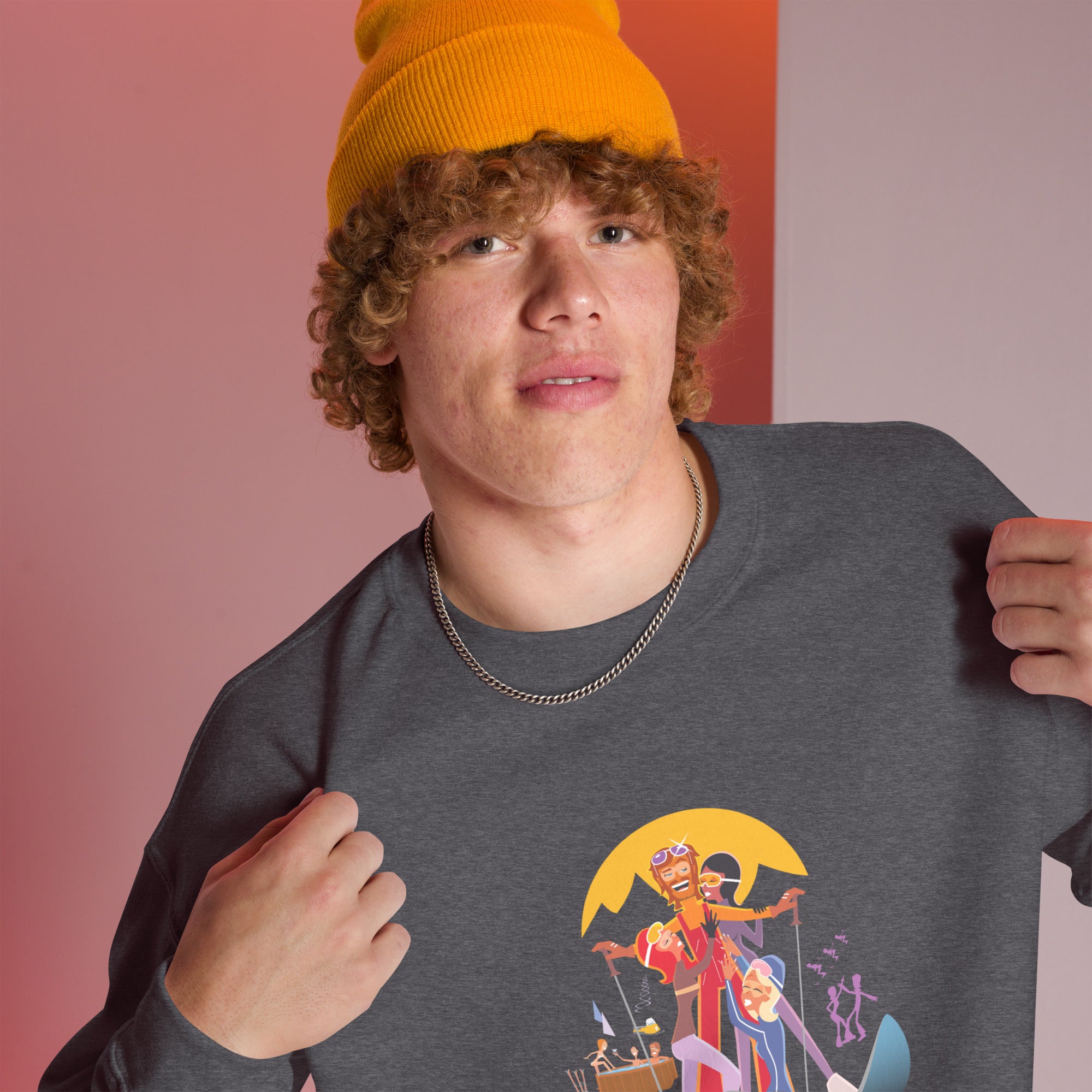 Sweat Unisexe à Col Rond Love Instructor First Lesson free sur couleurs foncées