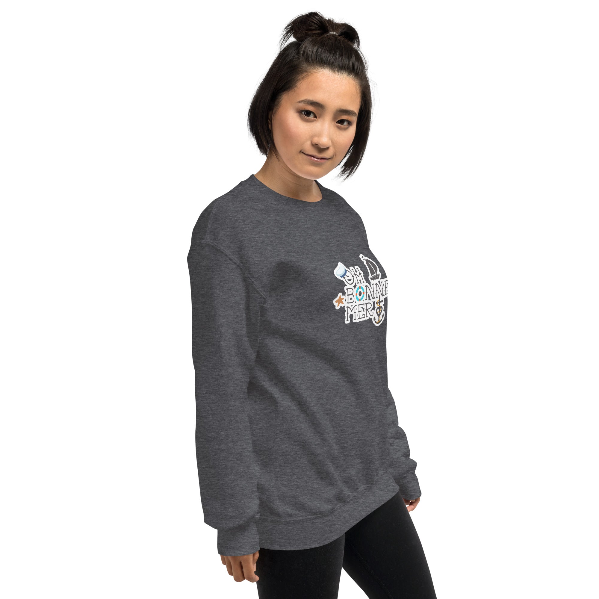 Sweat Unisexe à Col Rond Oh Bonne Mer 3 sur couleurs foncées
