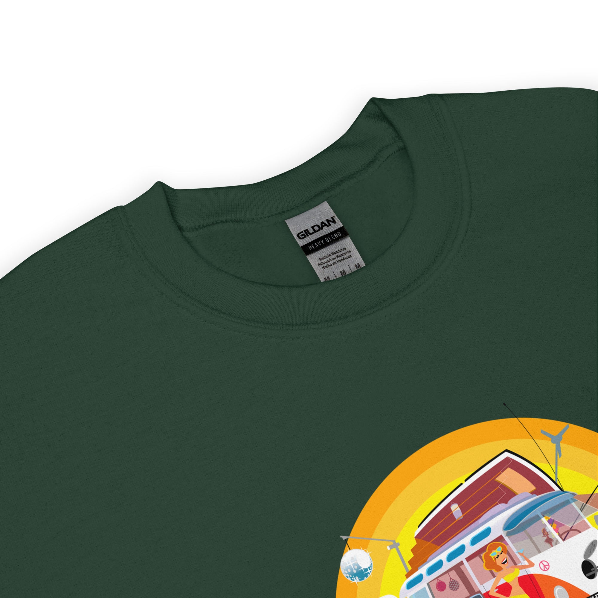 Sweat Unisexe à Col Rond Ultra Combi Home is where you park it sur couleurs foncées