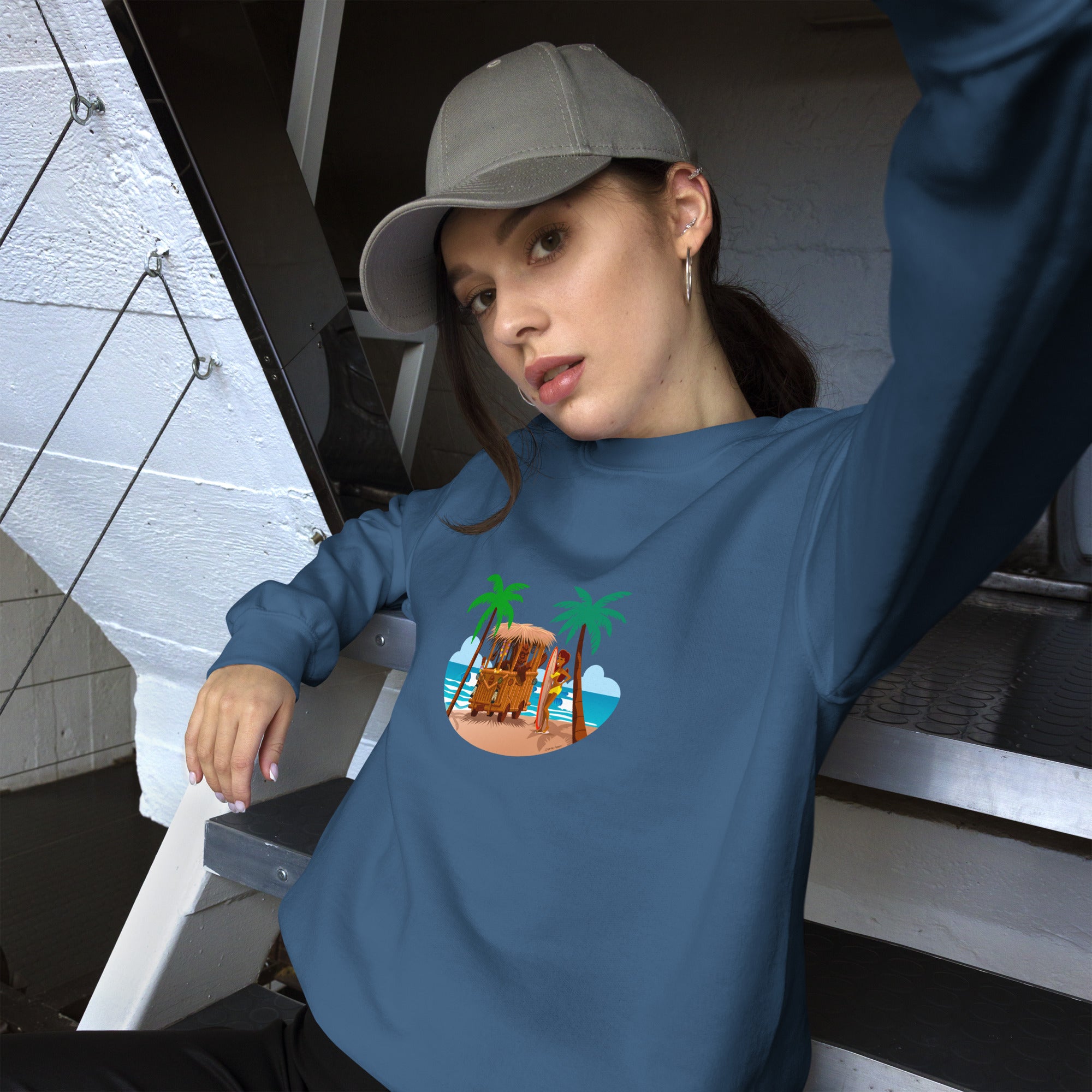 Unisex Sweatshirt Tiki Kombi on dark colors