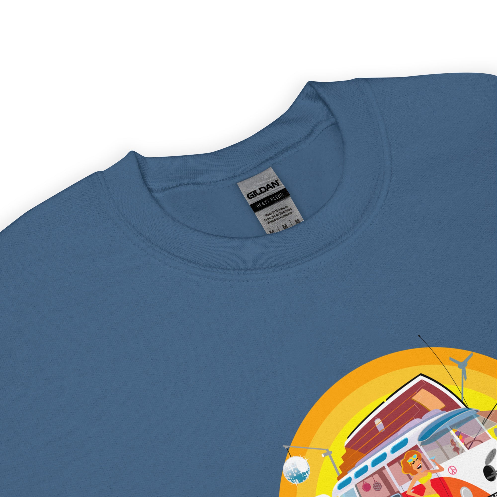 Sweat Unisexe à Col Rond Ultra Combi Home is where you park it sur couleurs foncées