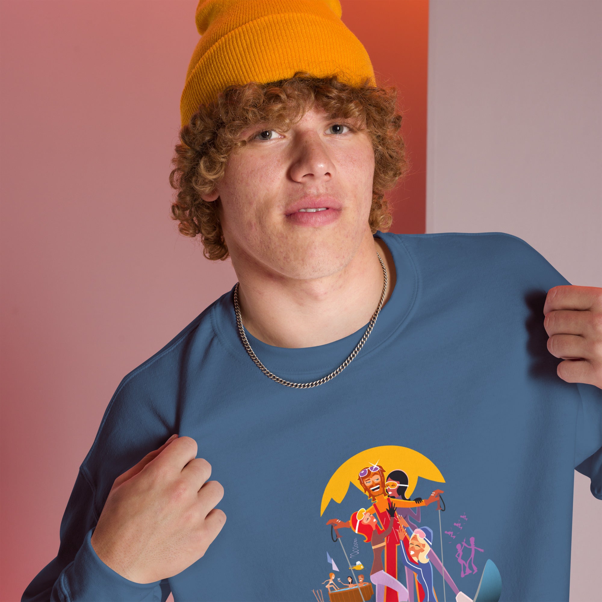 Sweat Unisexe à Col Rond Love Instructor First Lesson free sur couleurs foncées