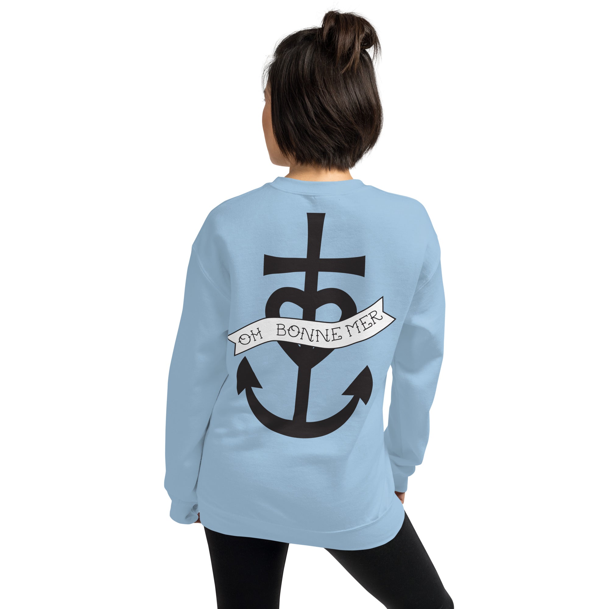 Sweat Unisexe à Col Rond Oh Bonne Mer 1 (face & dos)