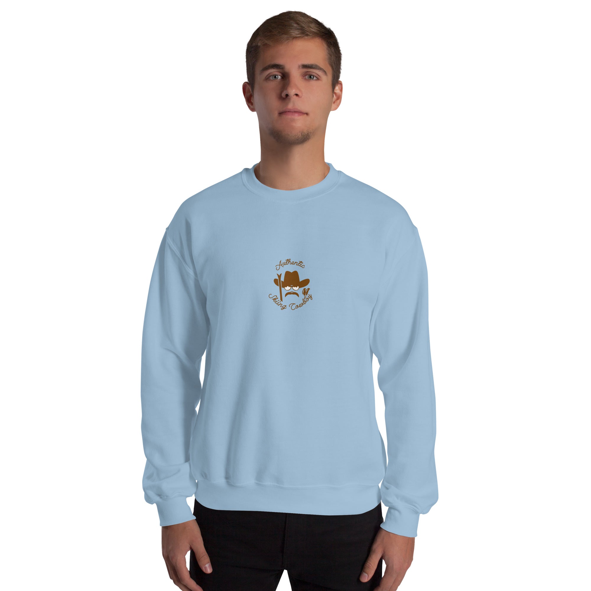 Unisex Sweatshirt Authentic Skiing Cowboy Brown