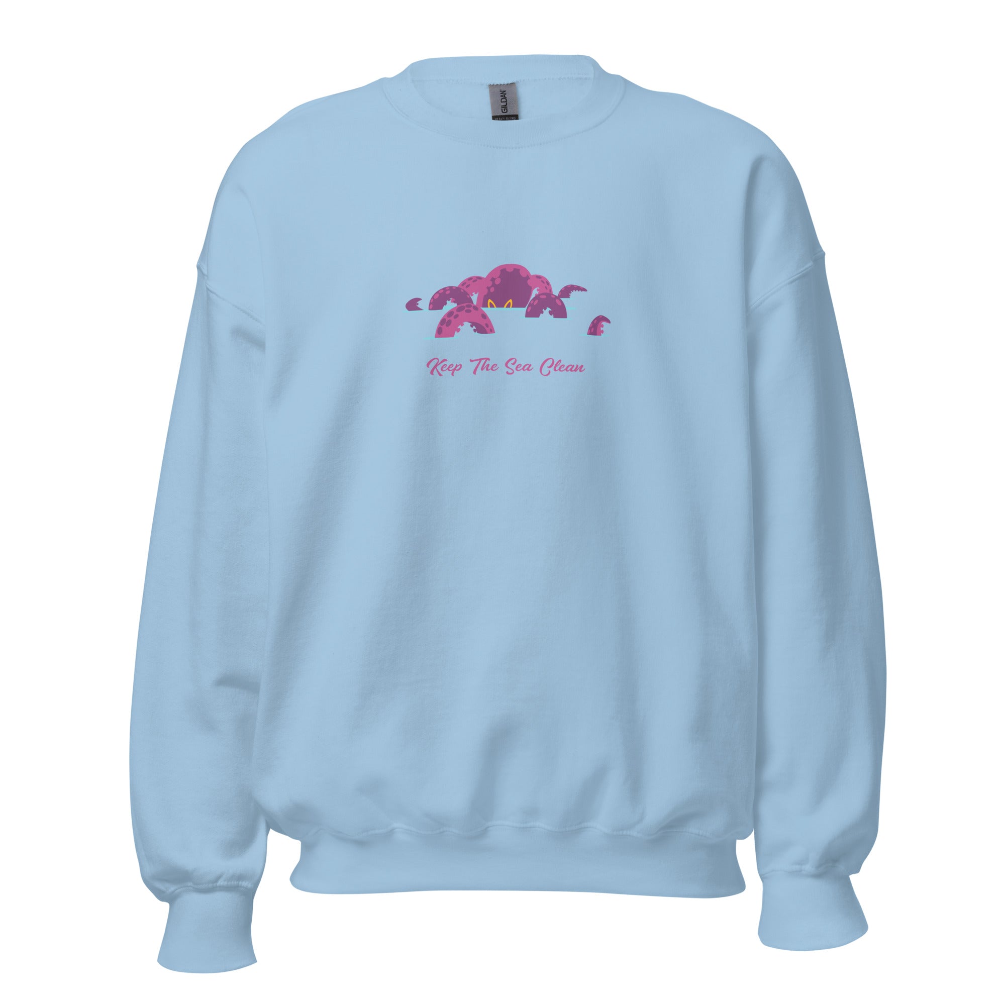 Sweat Unisexe à Col Rond Octopus Purple sur couleurs claires