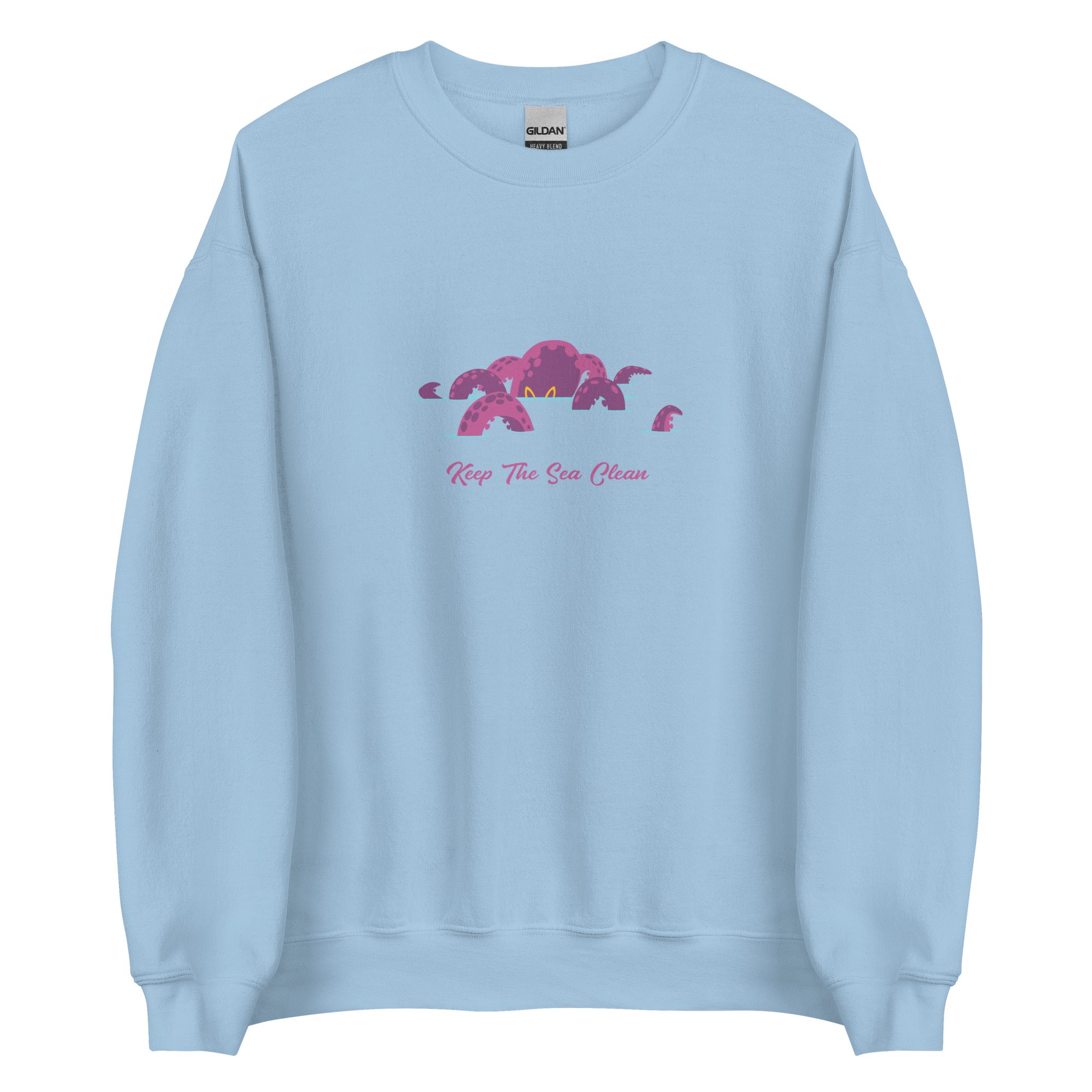 Sweat Unisexe à Col Rond Octopus Purple sur couleurs claires