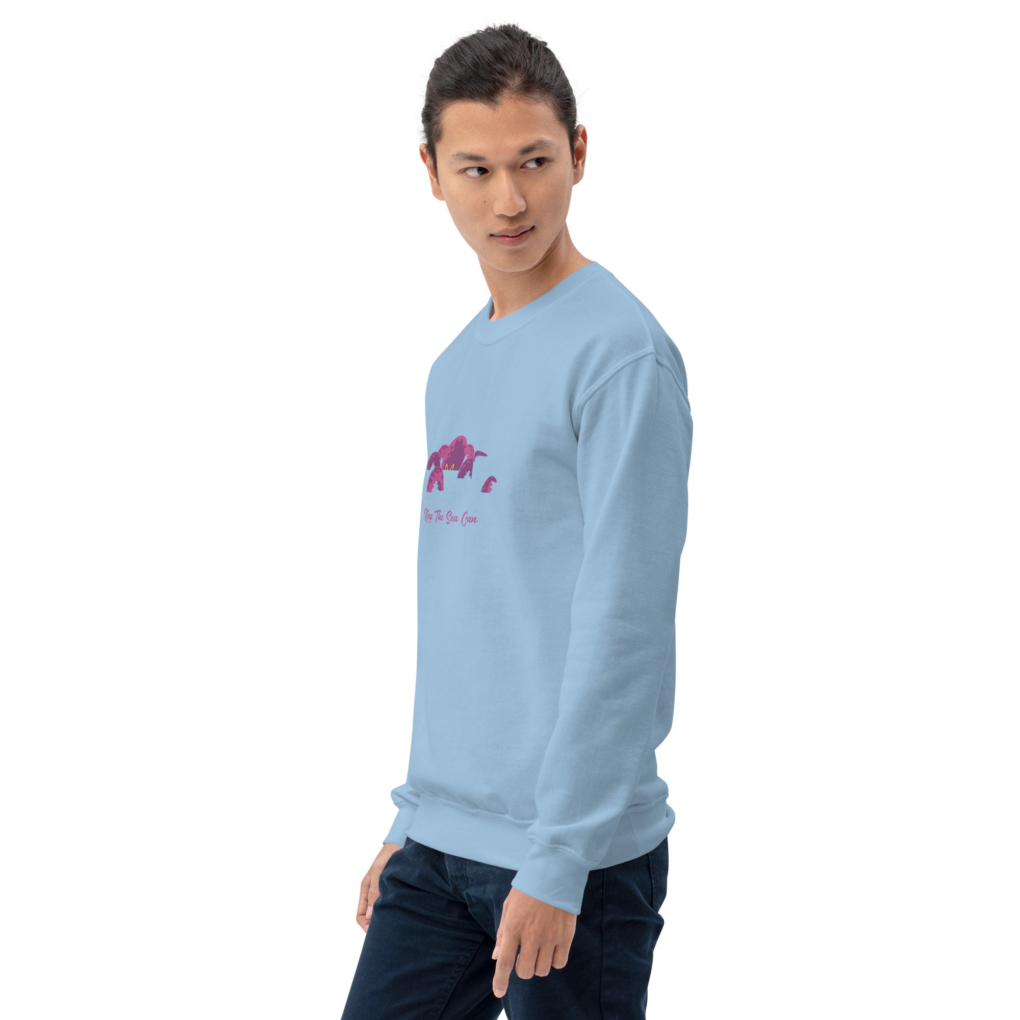 Sweat Unisexe à Col Rond Octopus Purple sur couleurs claires