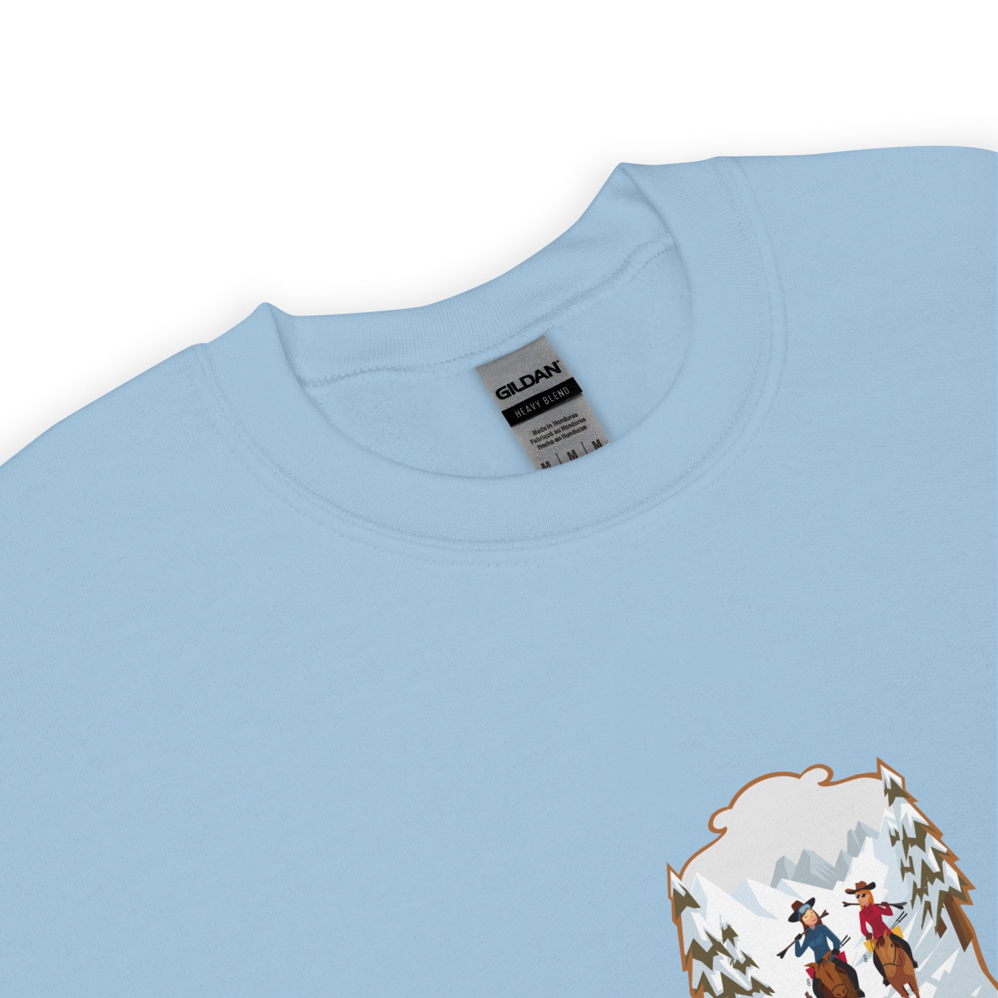 Sweat Unisexe à Col Rond The Skiing Cowgirl