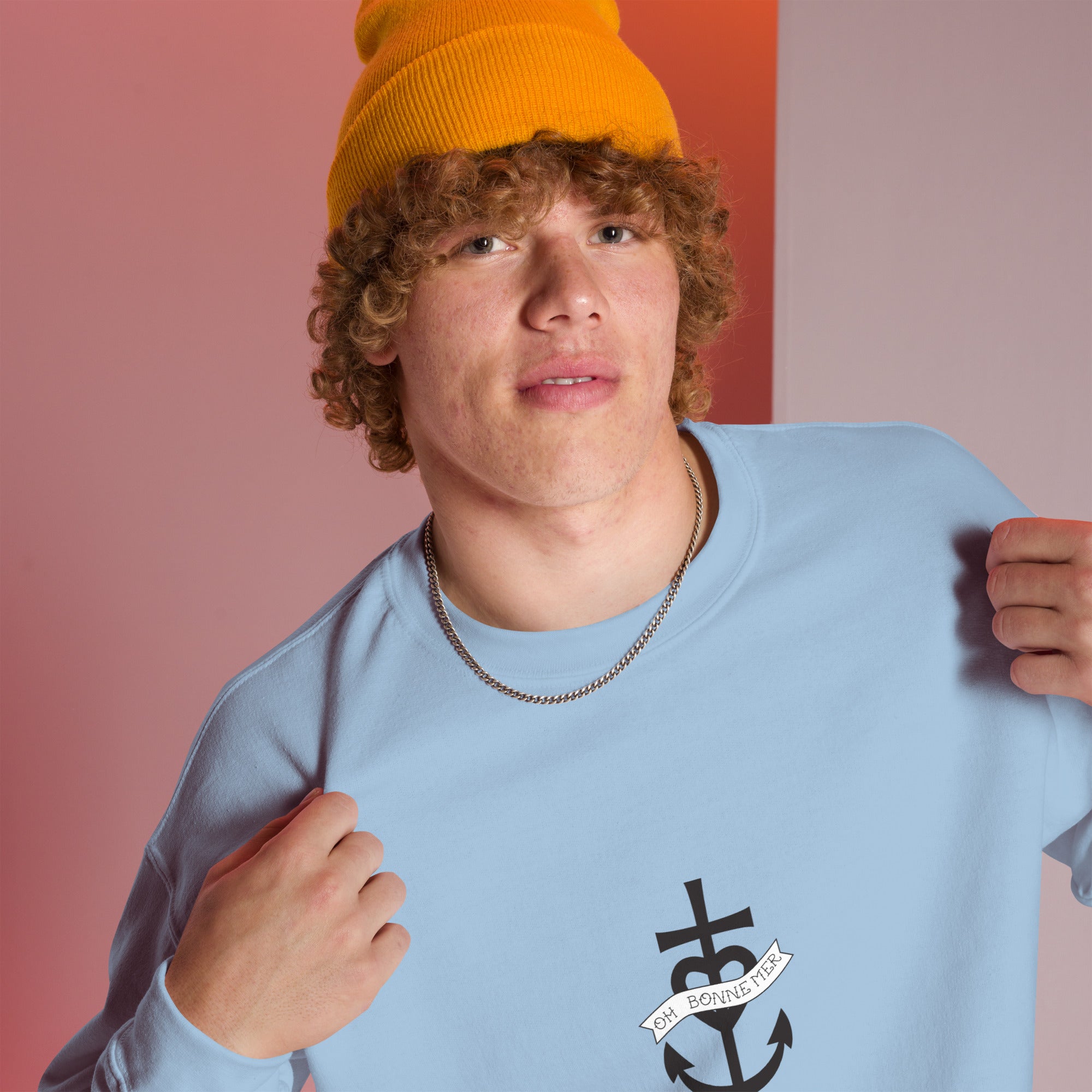 Sweat Unisexe à Col Rond Oh Bonne Mer 1 (face & dos)