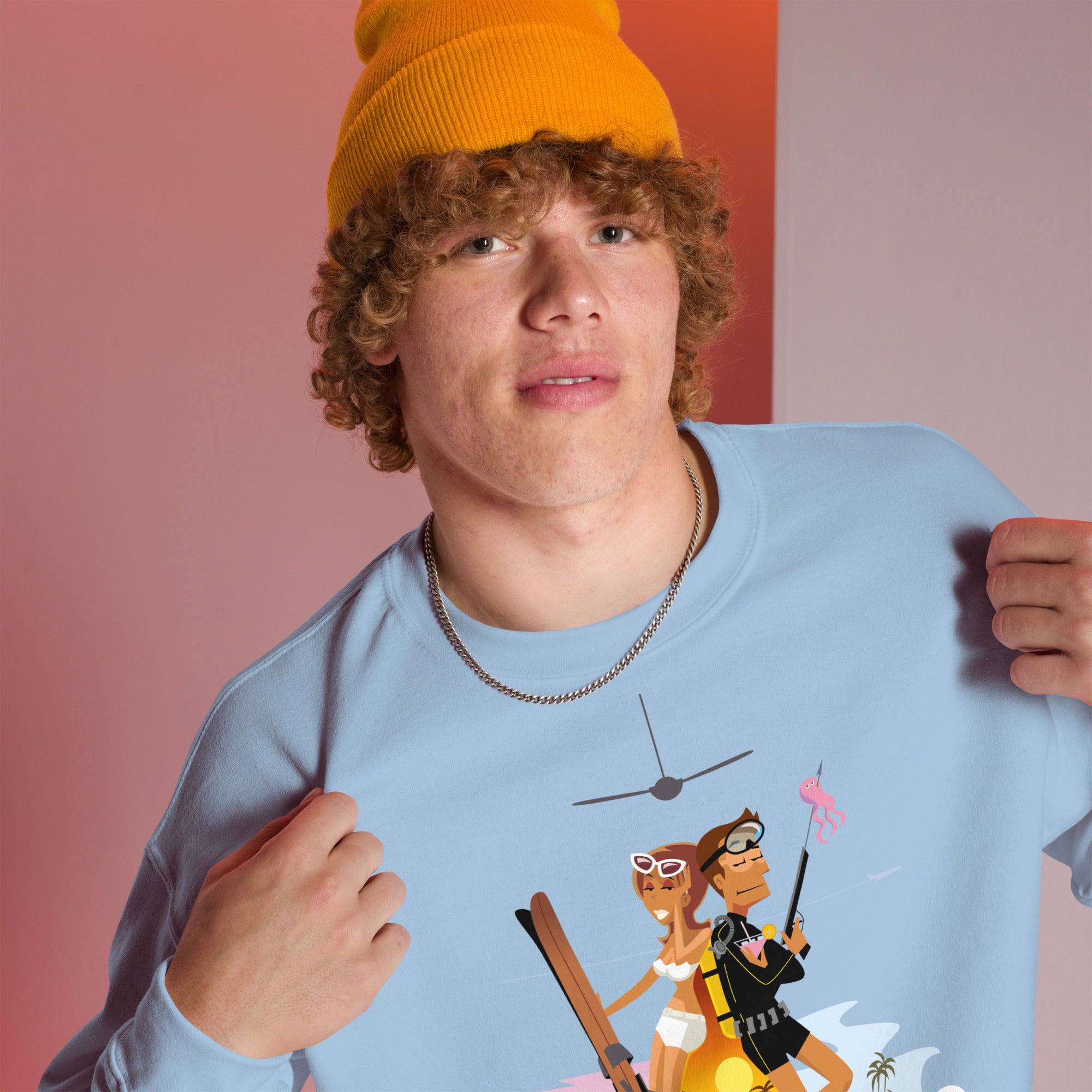 Sweat Unisexe à Col Rond License to Chill Vamos a la Playa sur couleurs claires