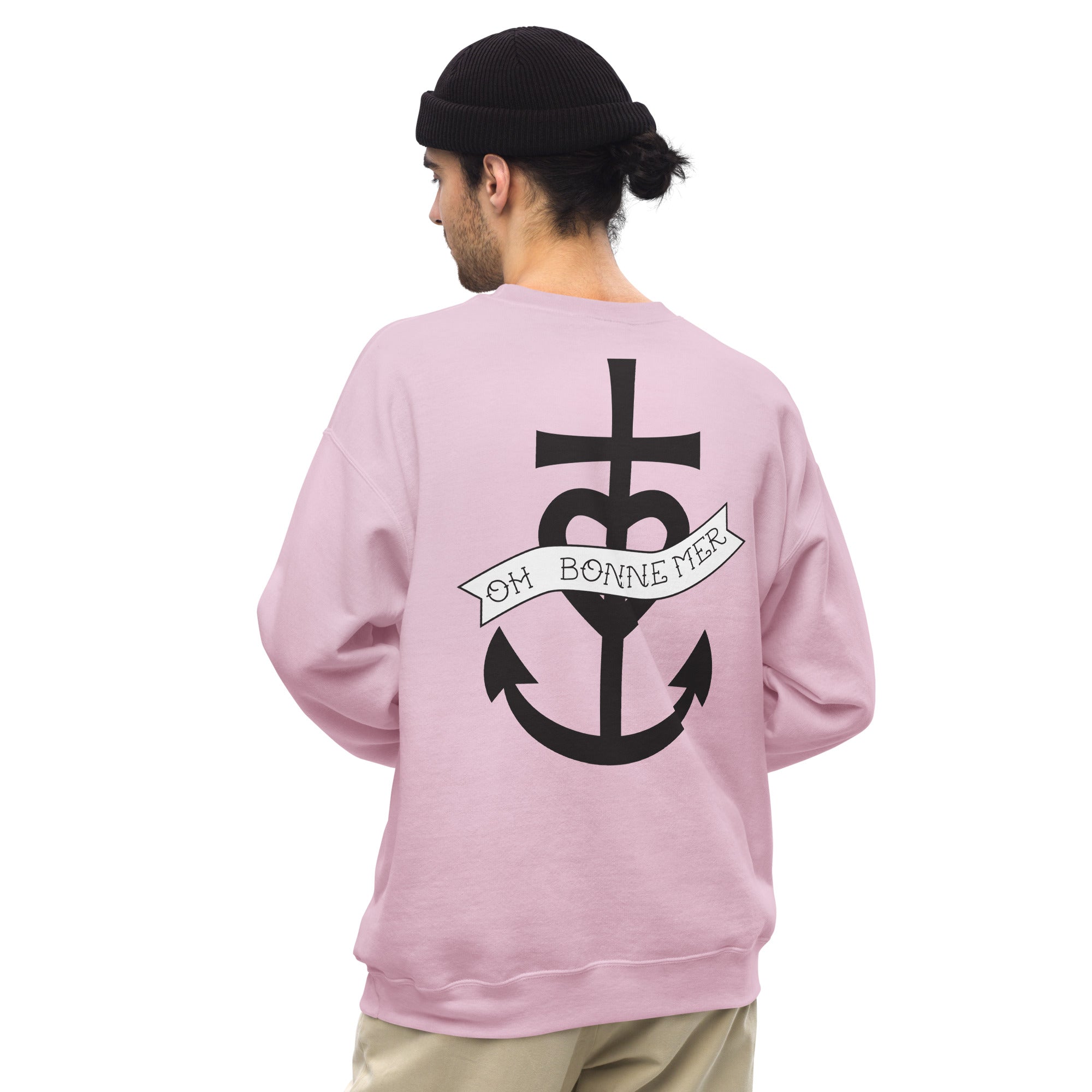 Sweat Unisexe à Col Rond Oh Bonne Mer 1 (face & dos)