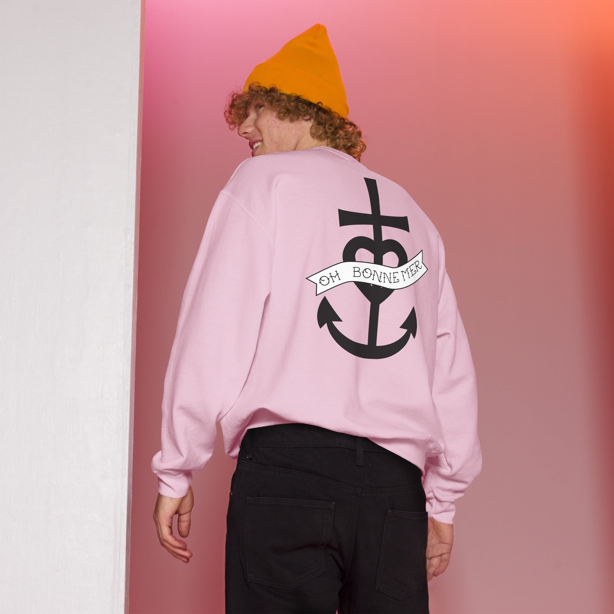 Sweat Unisexe à Col Rond Oh Bonne Mer 1 (face & dos)