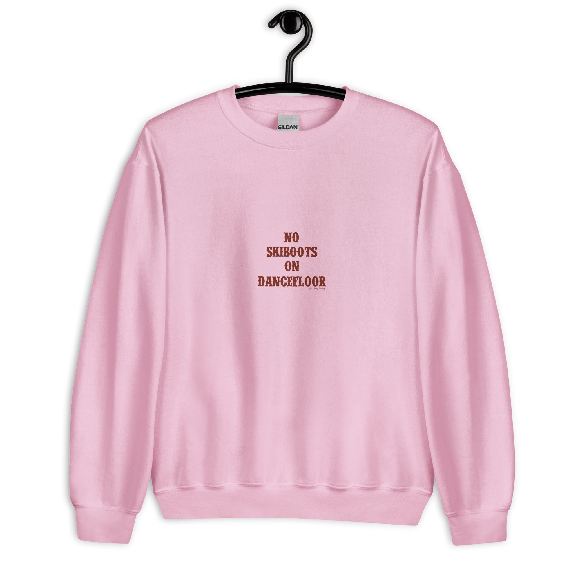 Sweat Unisexe à Col Rond No Skiboots on Dancefloor texte foncé