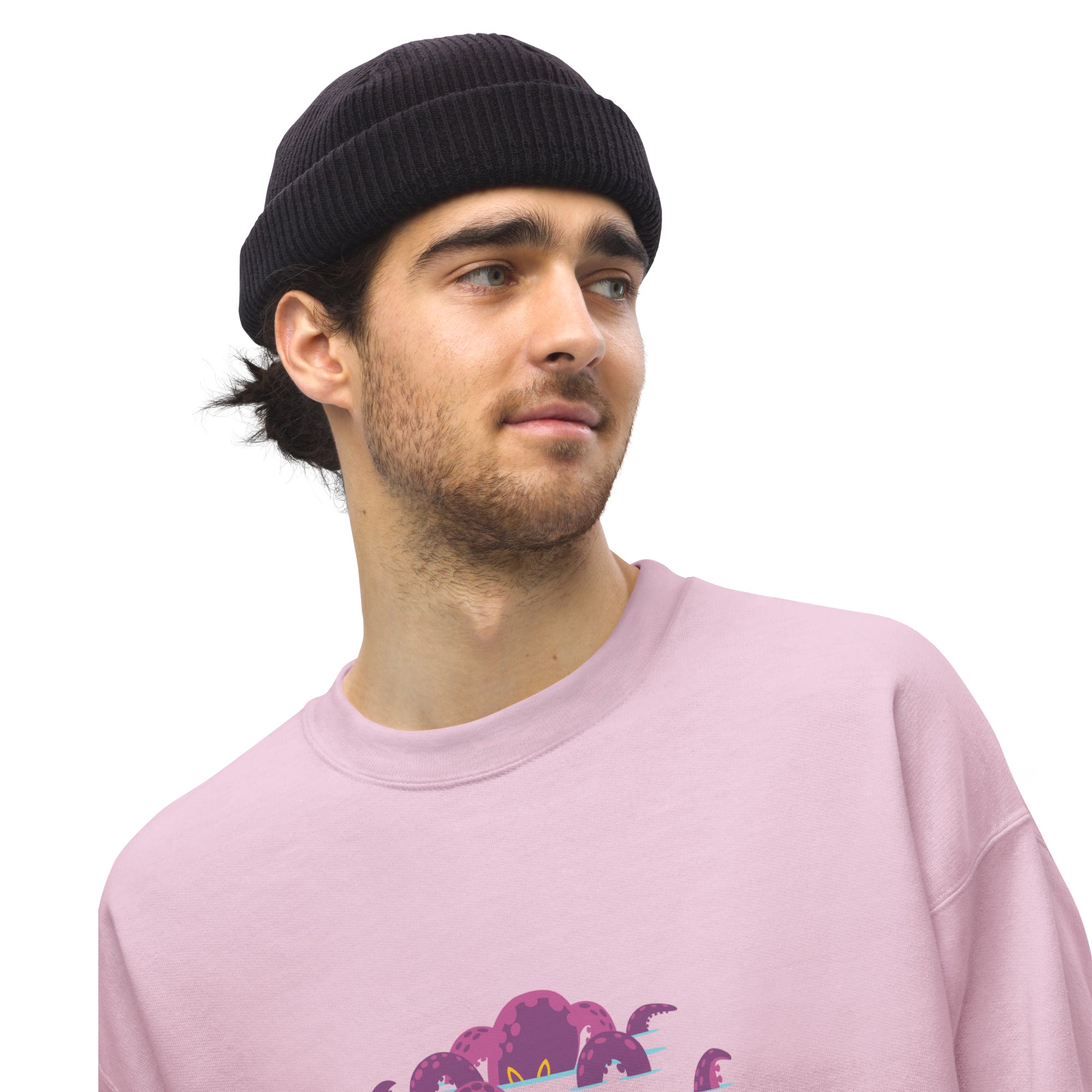 Sweat Unisexe à Col Rond Octopus Purple sur couleurs claires