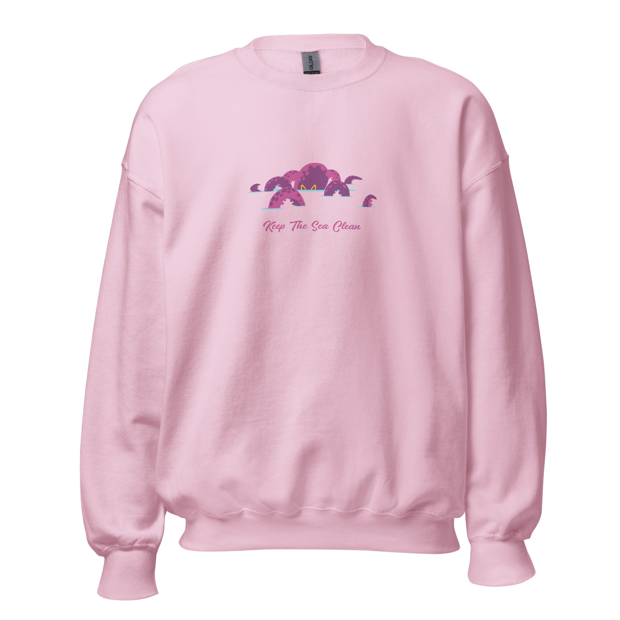Sweat Unisexe à Col Rond Octopus Purple sur couleurs claires