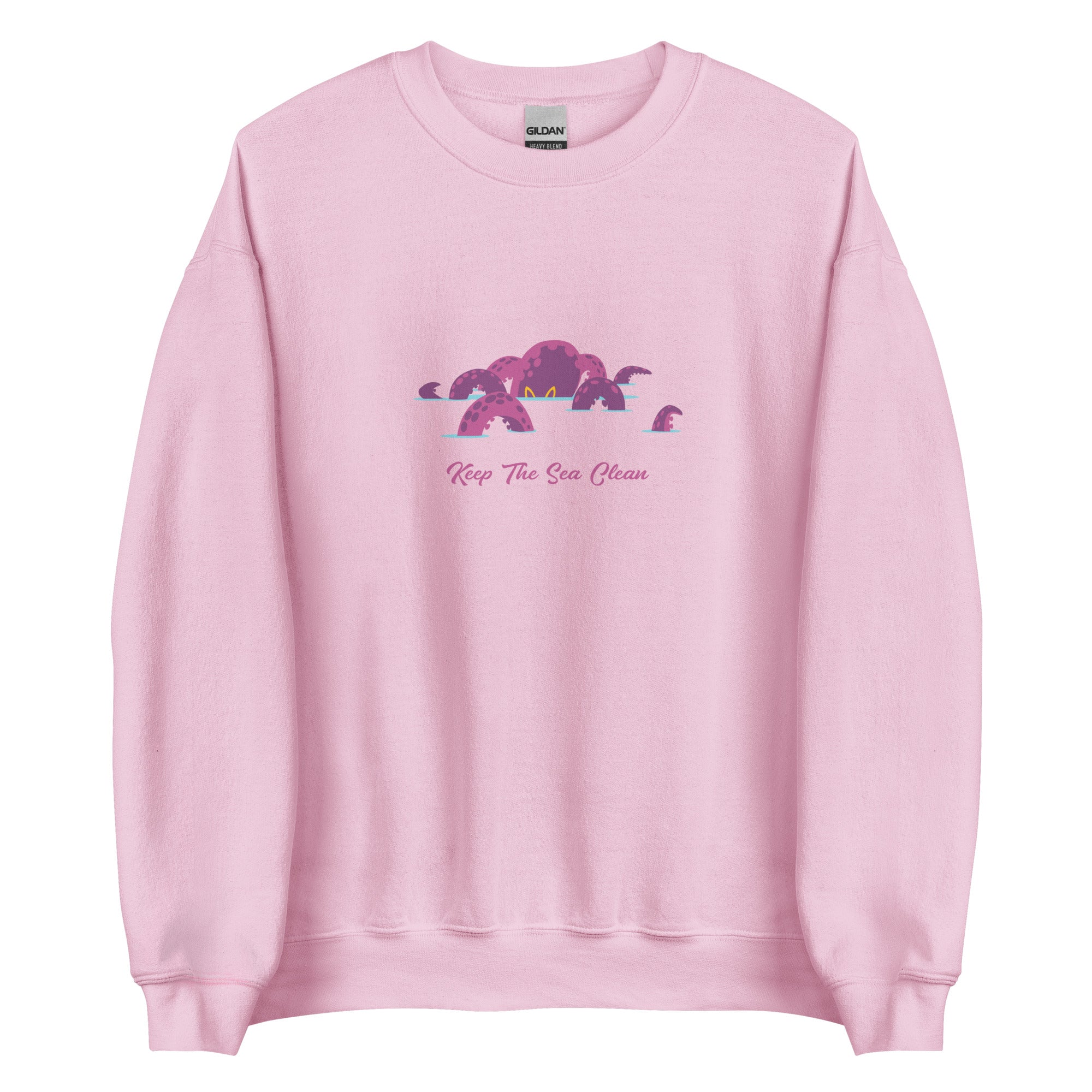 Sweat Unisexe à Col Rond Octopus Purple sur couleurs claires