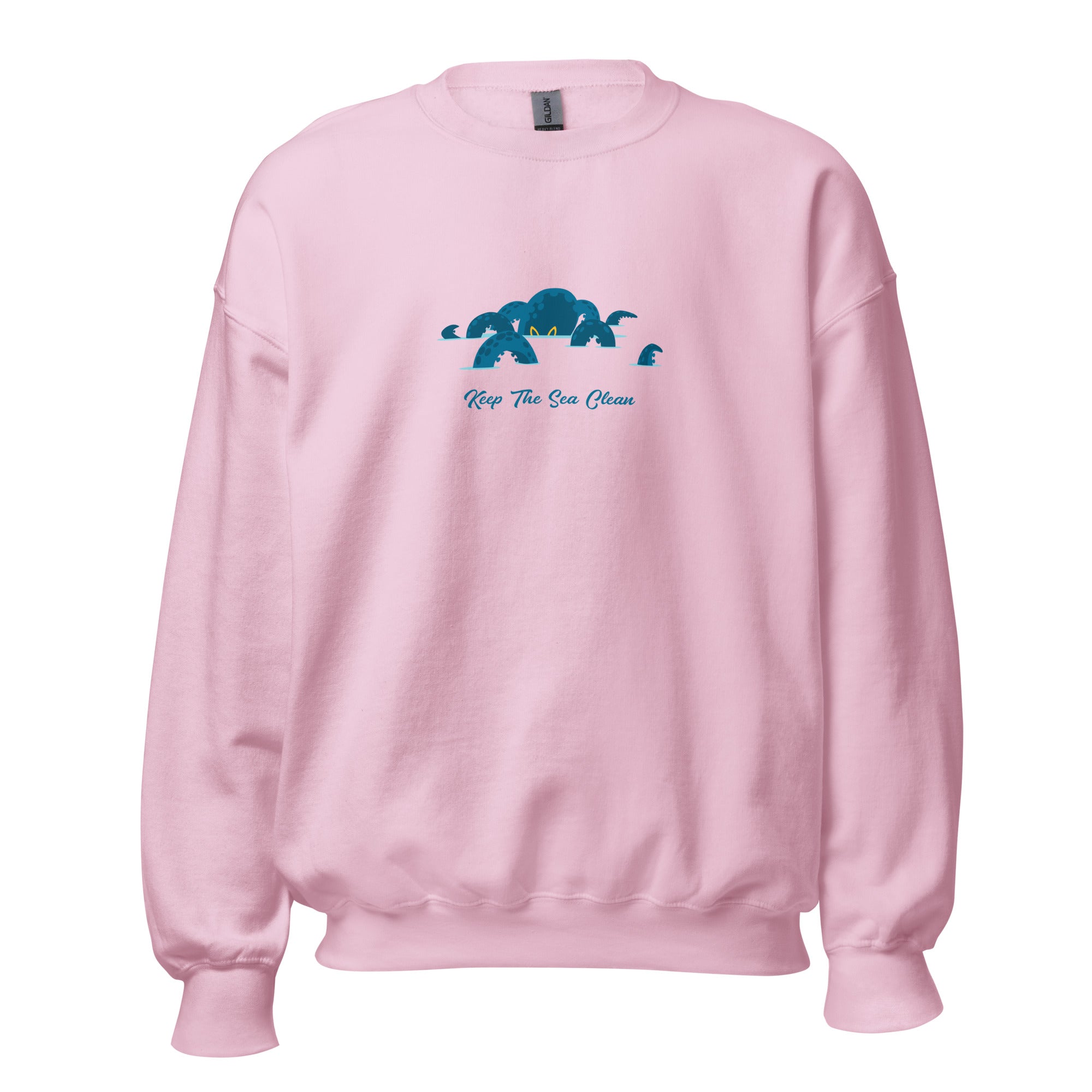 Sweat Unisexe à Col Rond Octopus Blue sur couleurs claires
