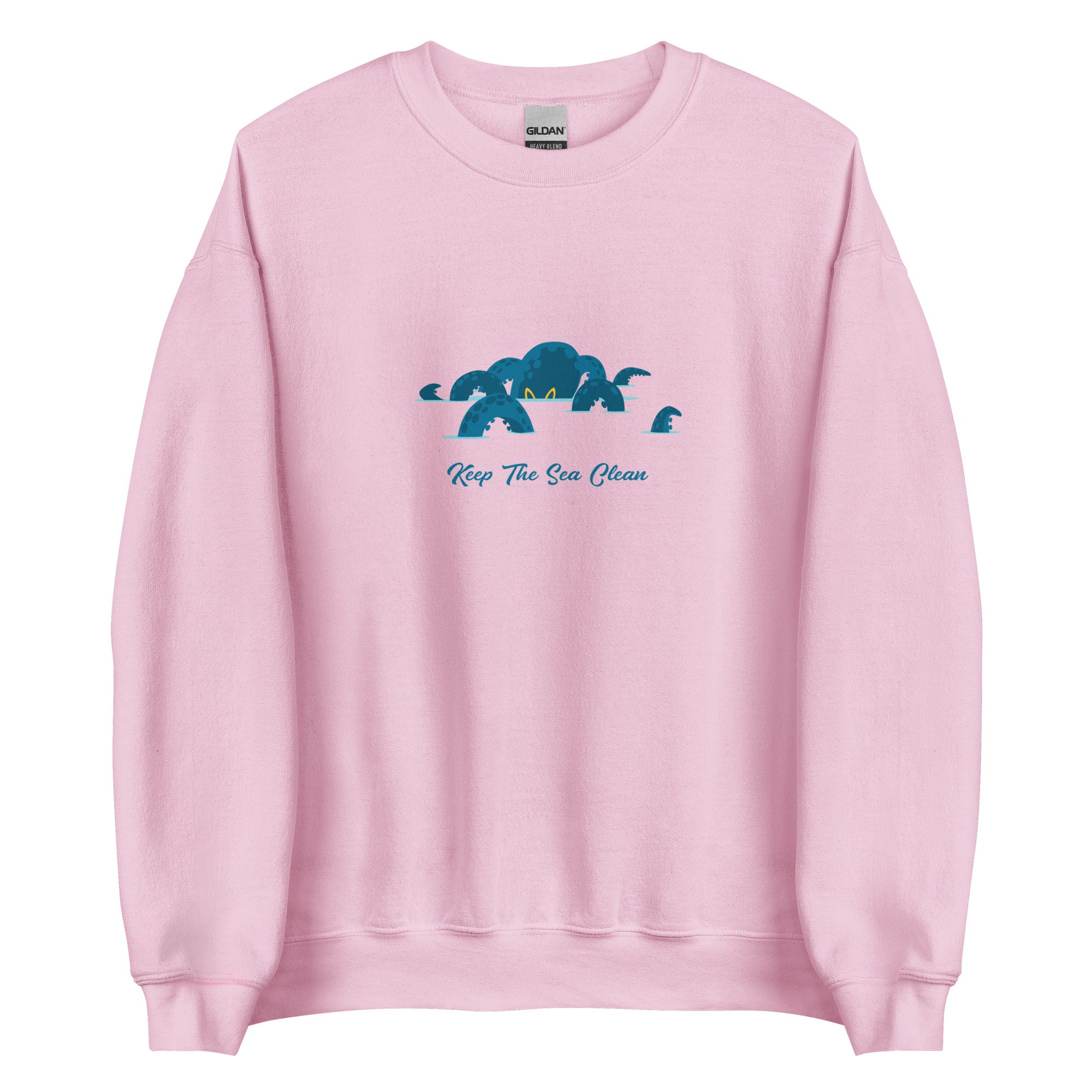Sweat Unisexe à Col Rond Octopus Blue sur couleurs claires