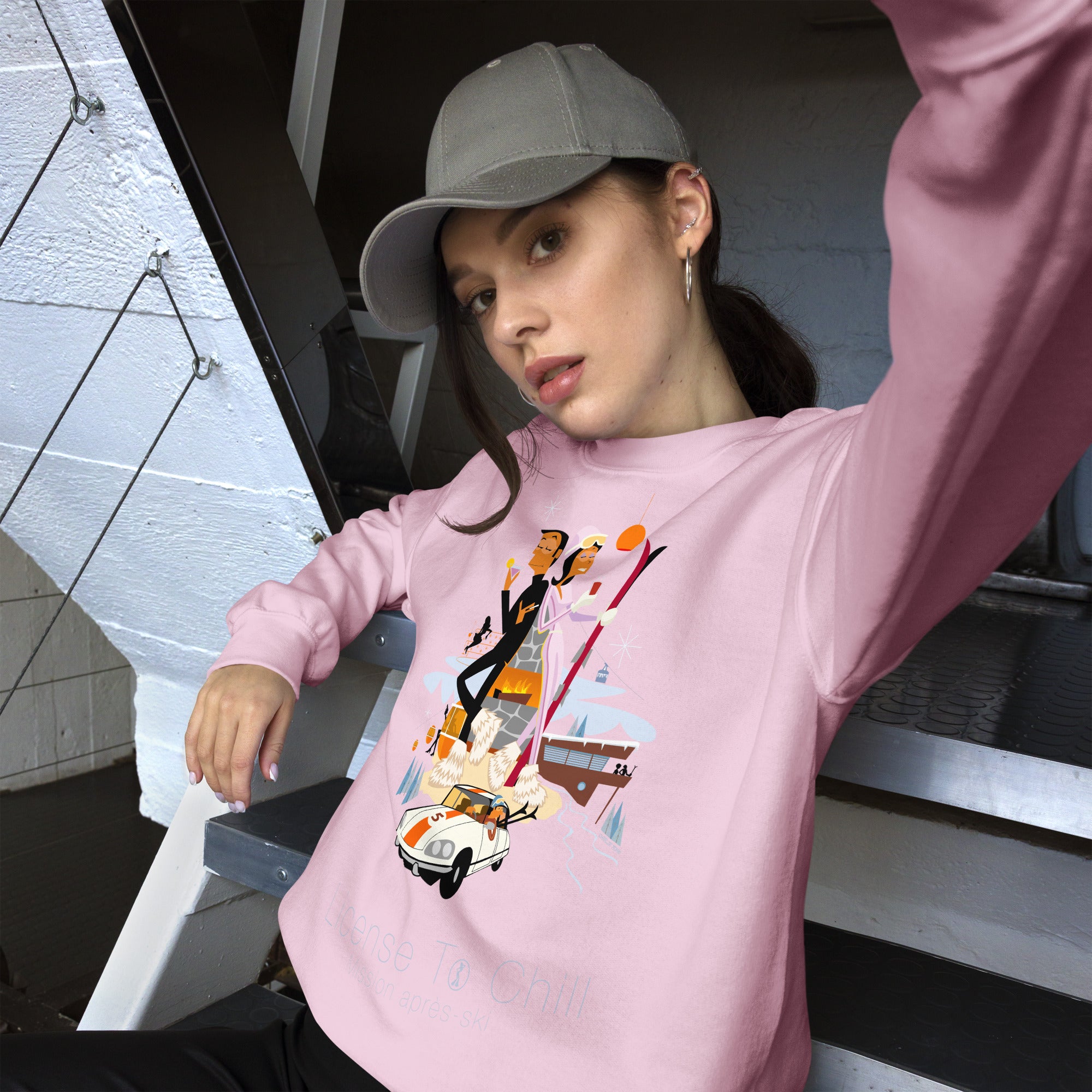 Unisex Sweatshirt License To Chill Mission Après-Ski on light colors