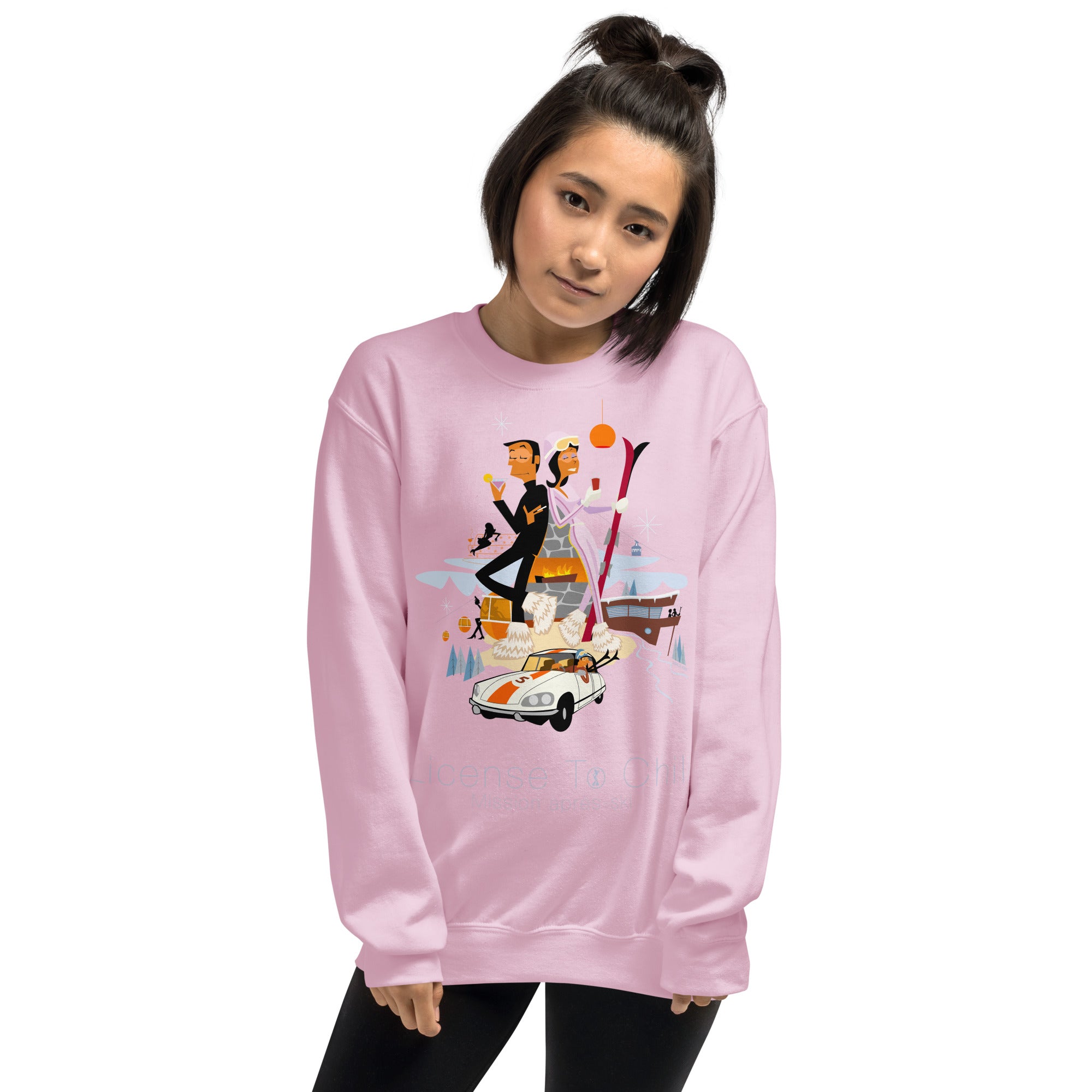 Unisex Sweatshirt License To Chill Mission Après-Ski on light colors