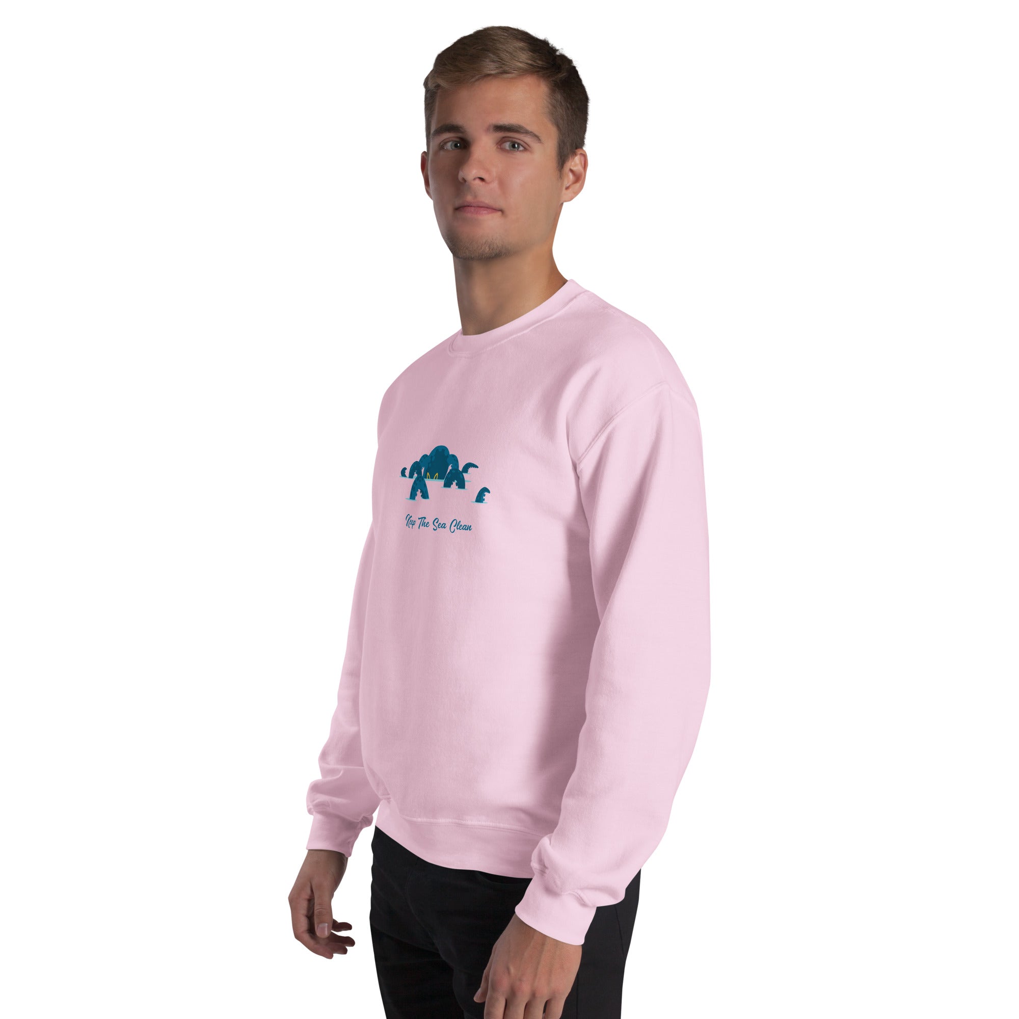 Sweat Unisexe à Col Rond Octopus Blue sur couleurs claires
